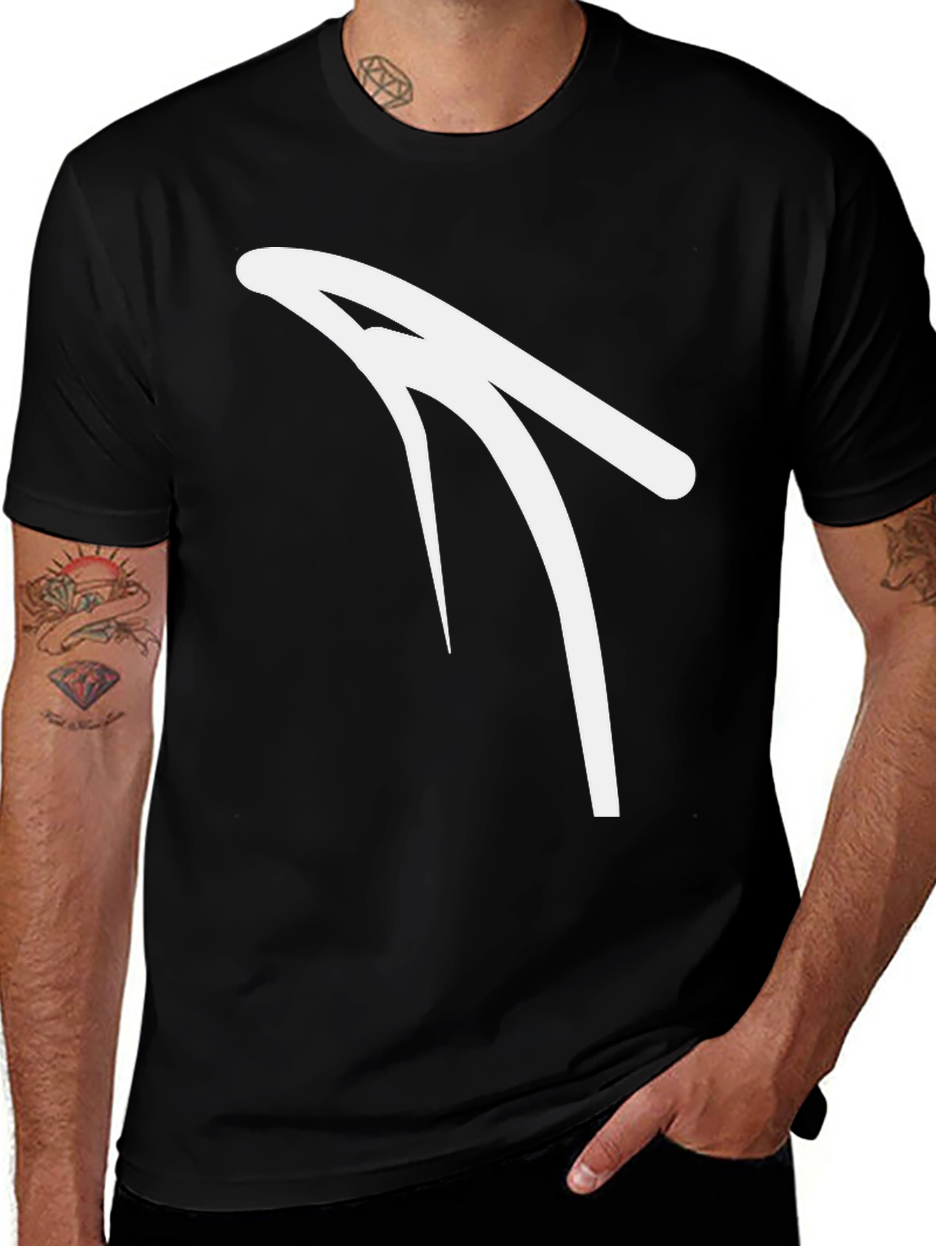 Variant 11 of Modern Minimalist Black T-Shirt