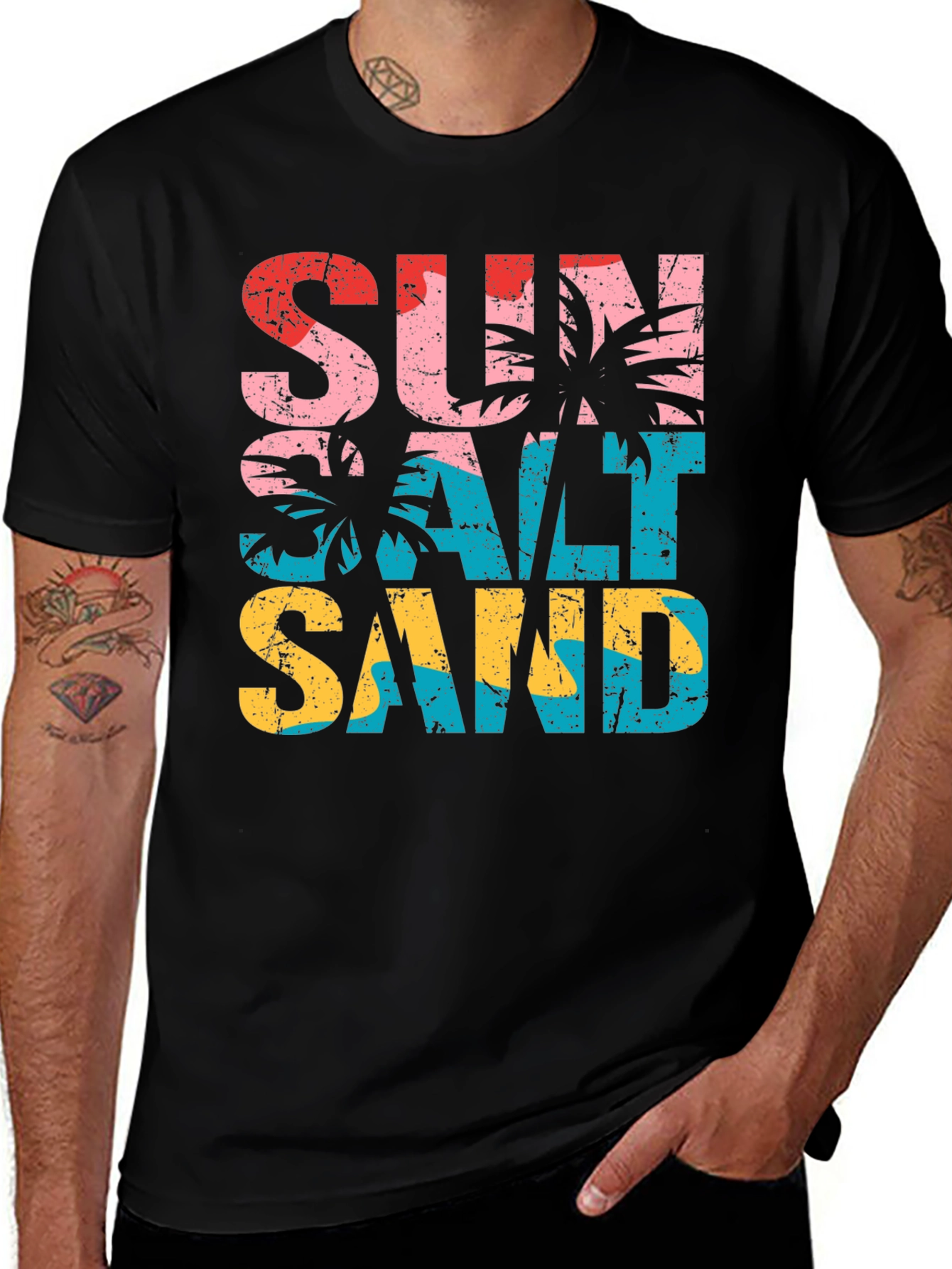 Sun Salt Sand Graphic Tee - Tropical Vacation T-Shirt