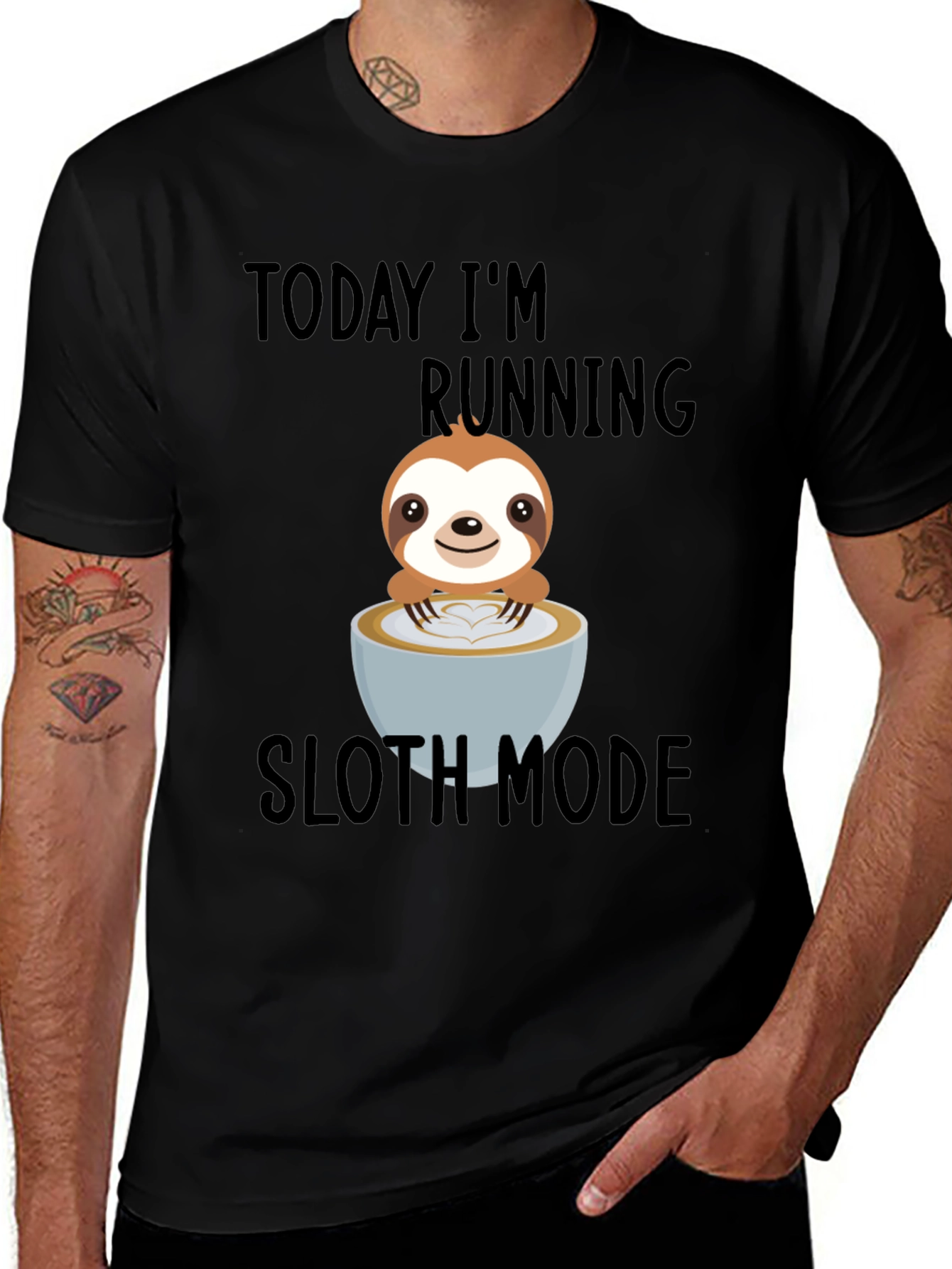 Variant 6 of Funny Sloth Mode Graphic T-Shirt