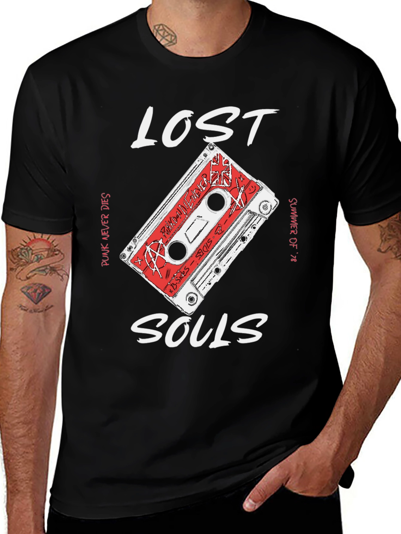 Variant 12 of Lost Souls Retro Cassette Graphic T-Shirt