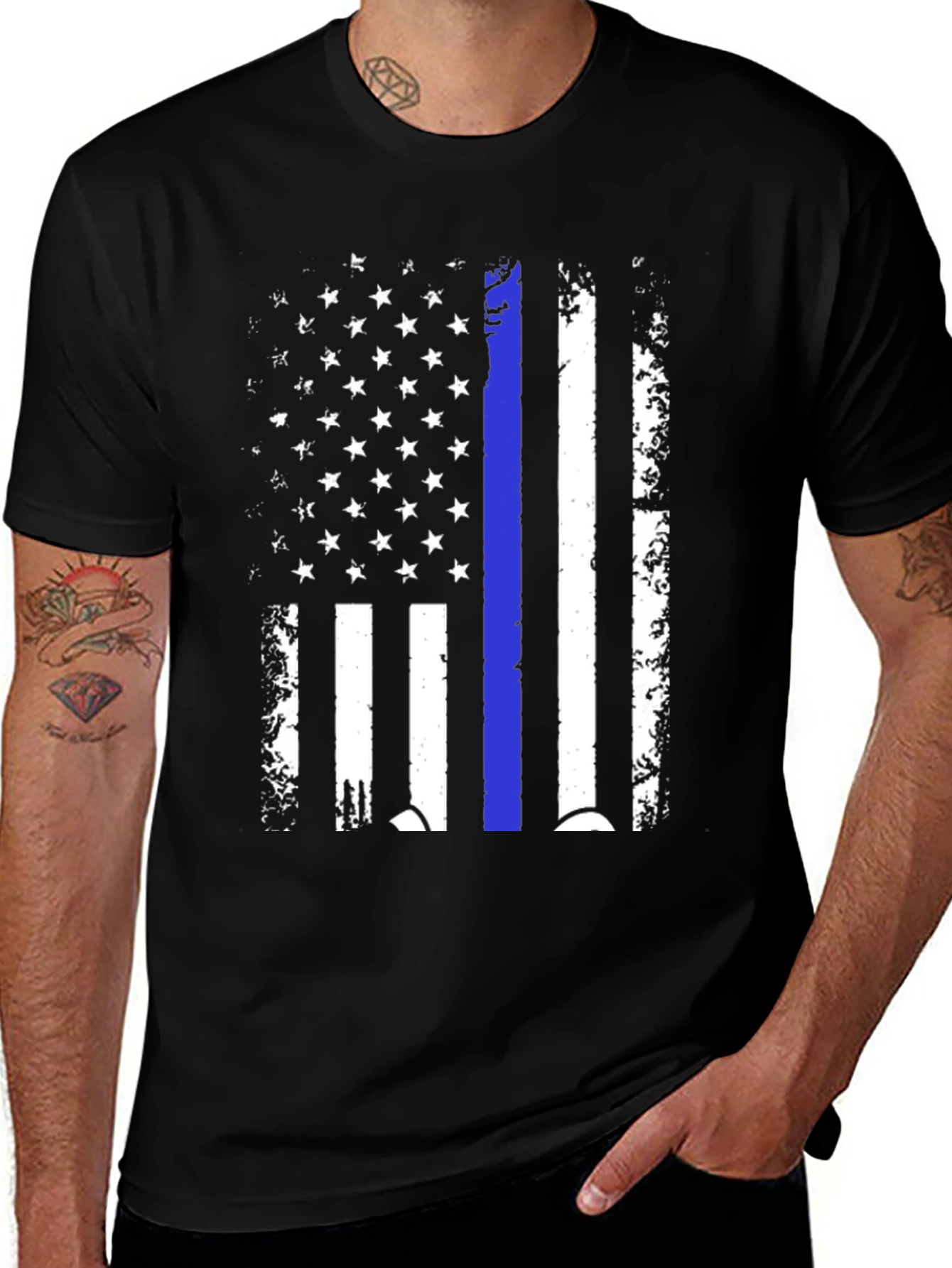 Thin Blue Line Flag T-Shirt