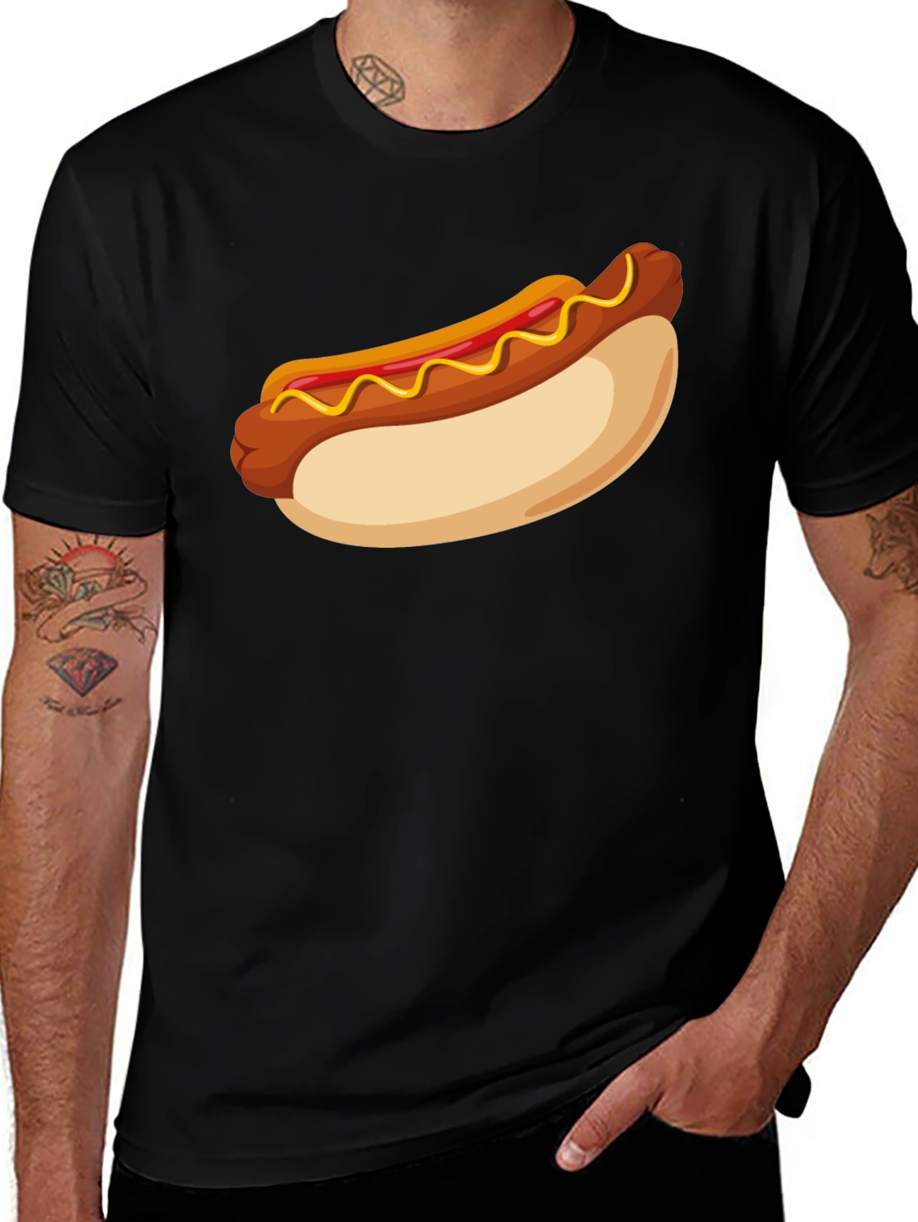 Hot Dog Graphic Tee - Casual Comfort