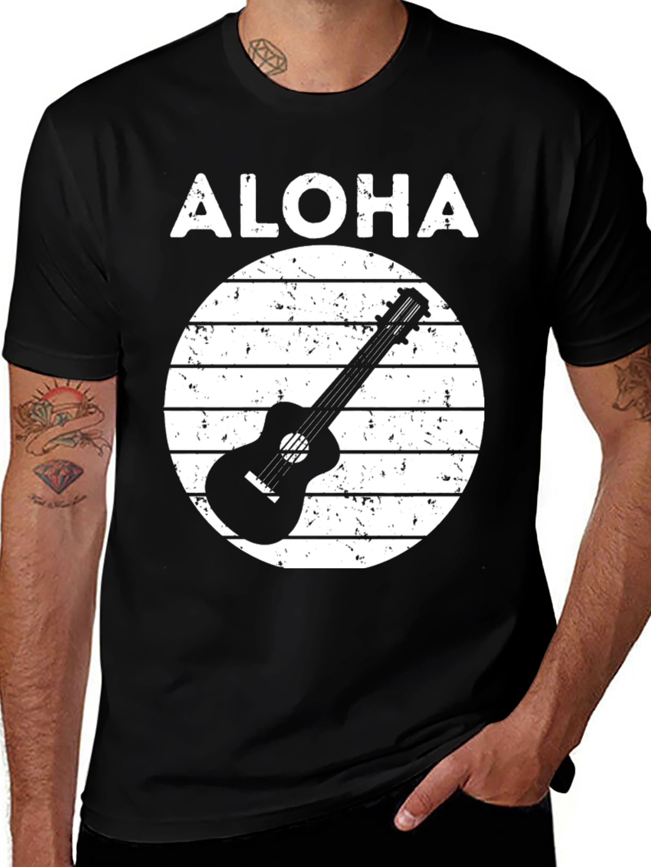 Aloha Ukulele Graphic T-Shirt - Casual Comfort