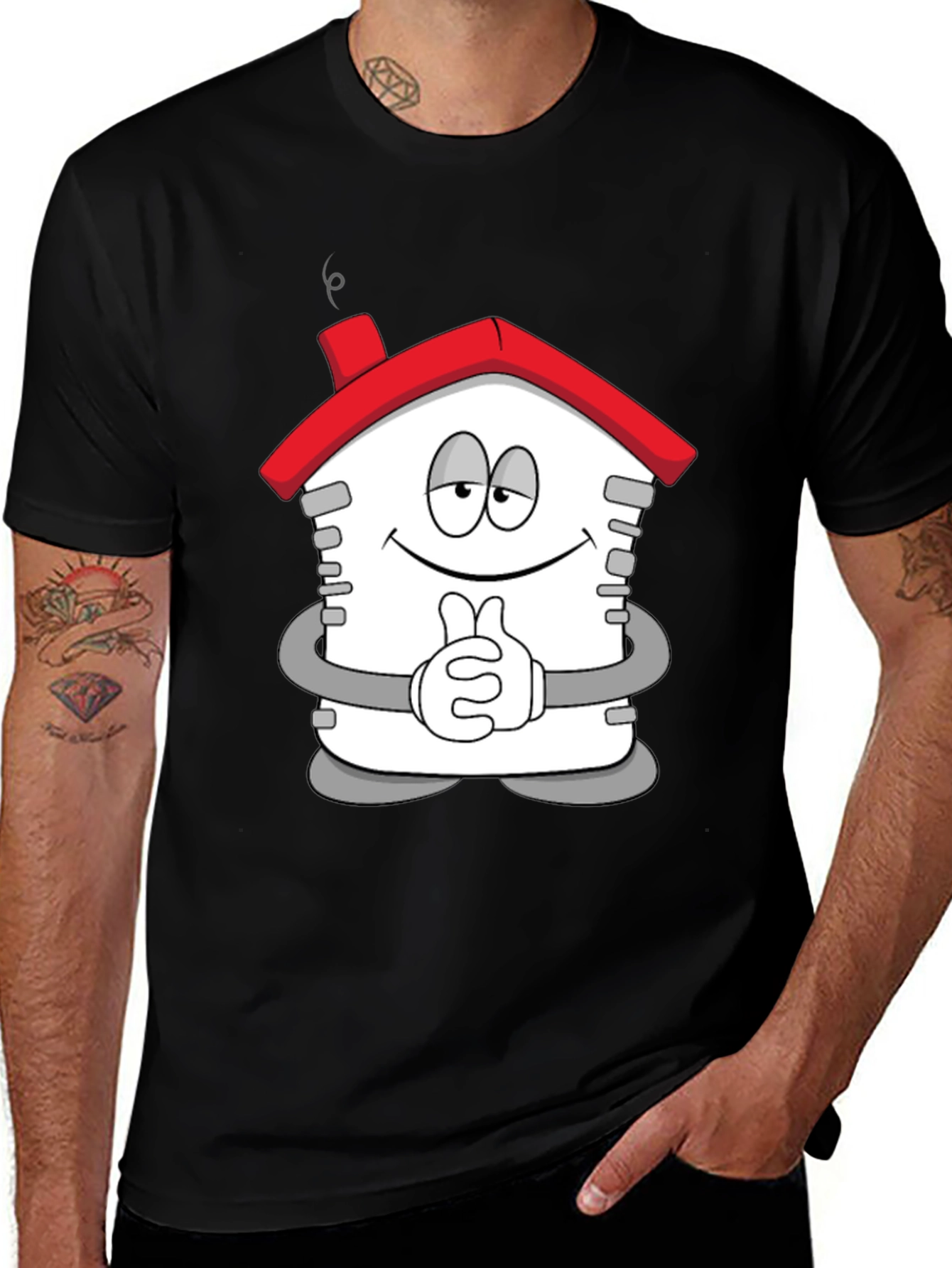 Variant 27 of Cartoon House Graphic T-Shirt