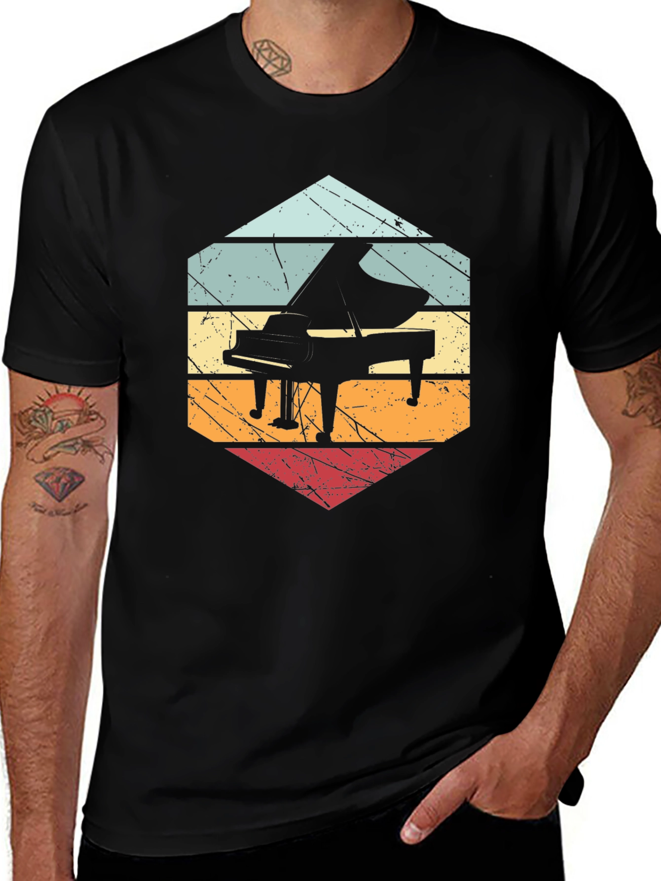 Variant 15 of Vintage Piano Graphic T-Shirt