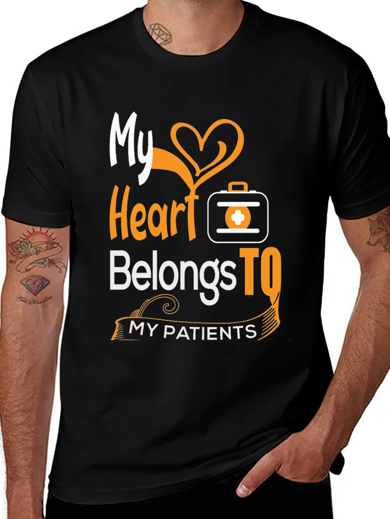 Variant 24 of My Heart Belongs To My Patients Black T-Shirt
