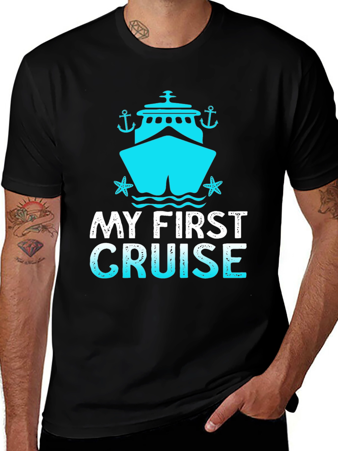 Black My First Cruise T-Shirt - Vacation Souvenir main image