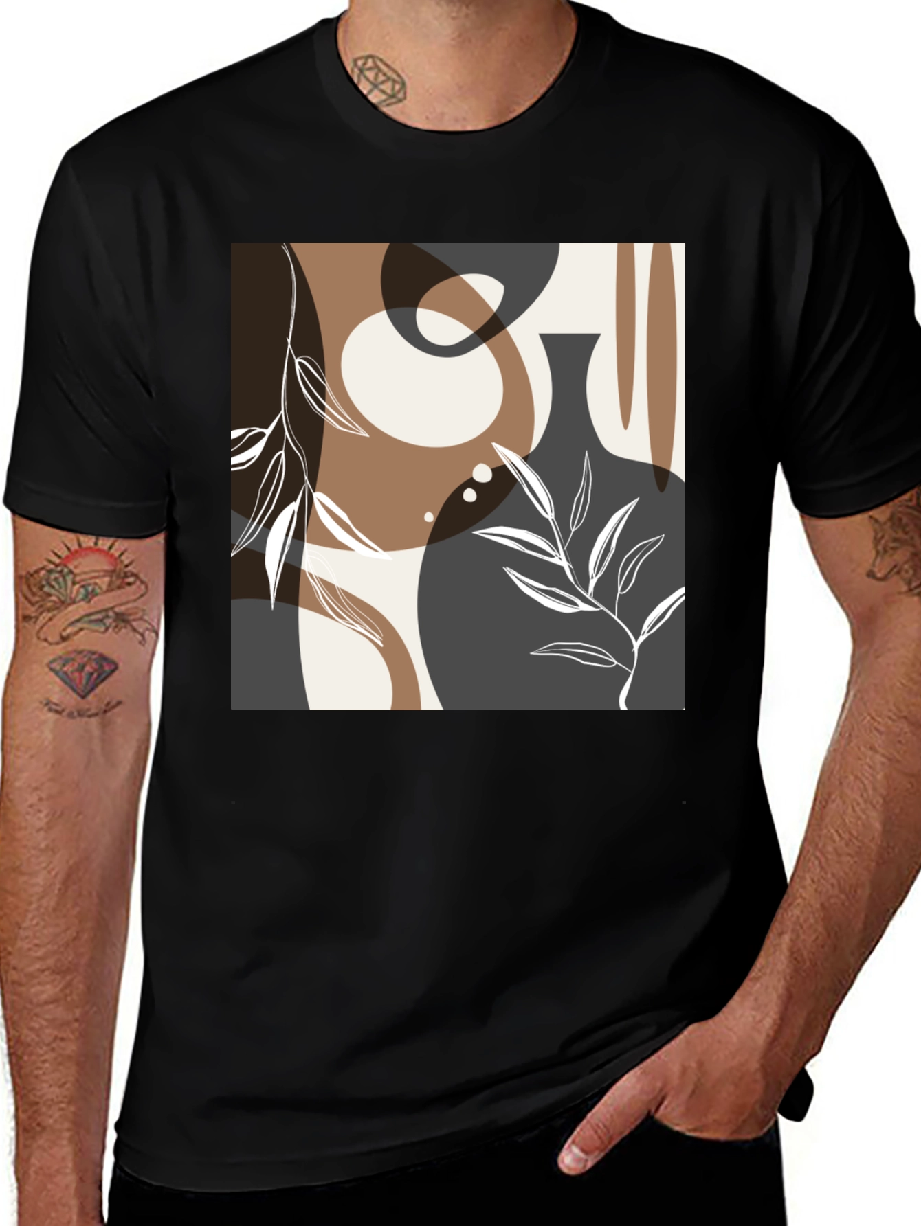 Variant 10 of Abstract Vase Graphic Tee - Modern Minimalist Design