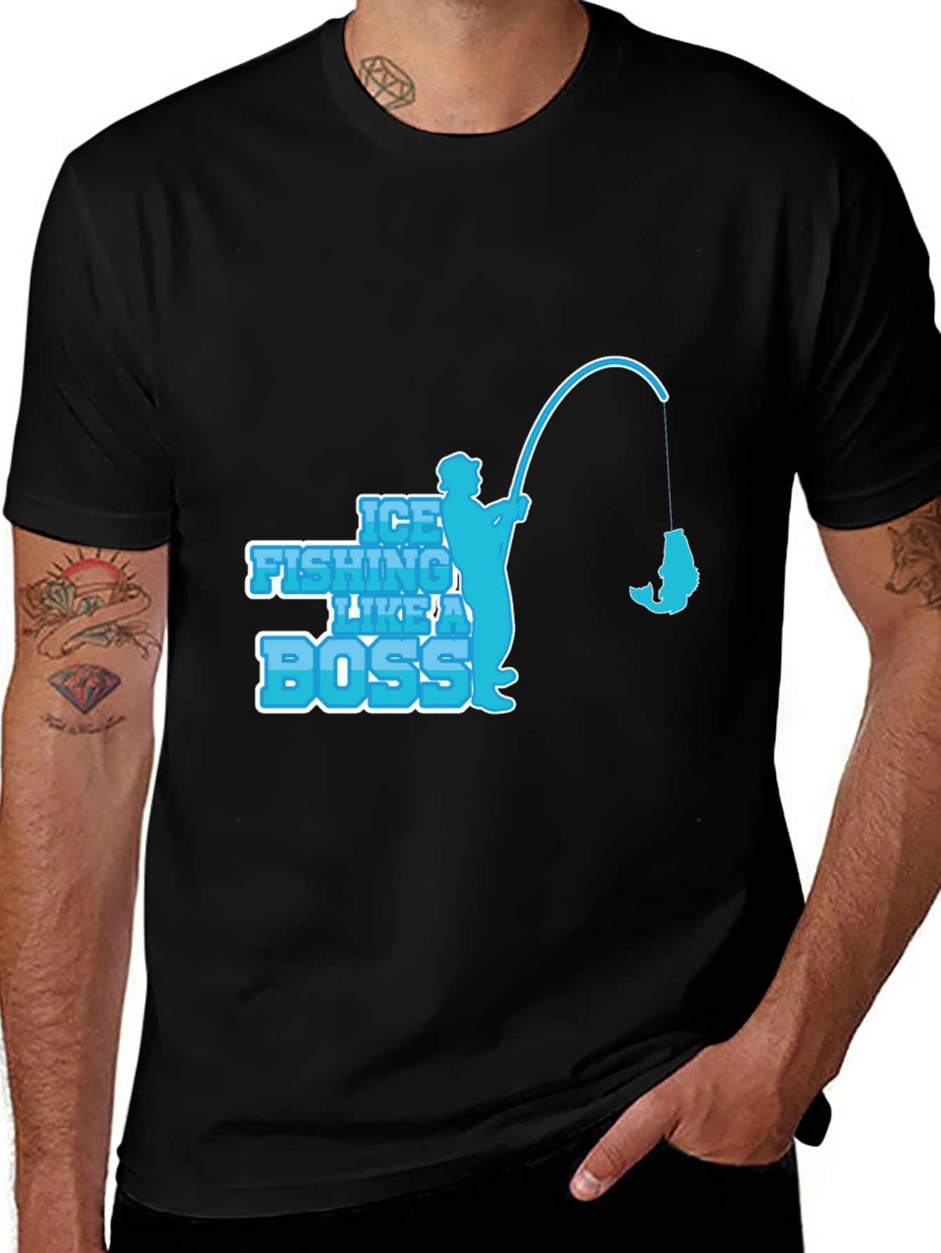 Ice Fishing Like A Boss Graphic T-Shirt