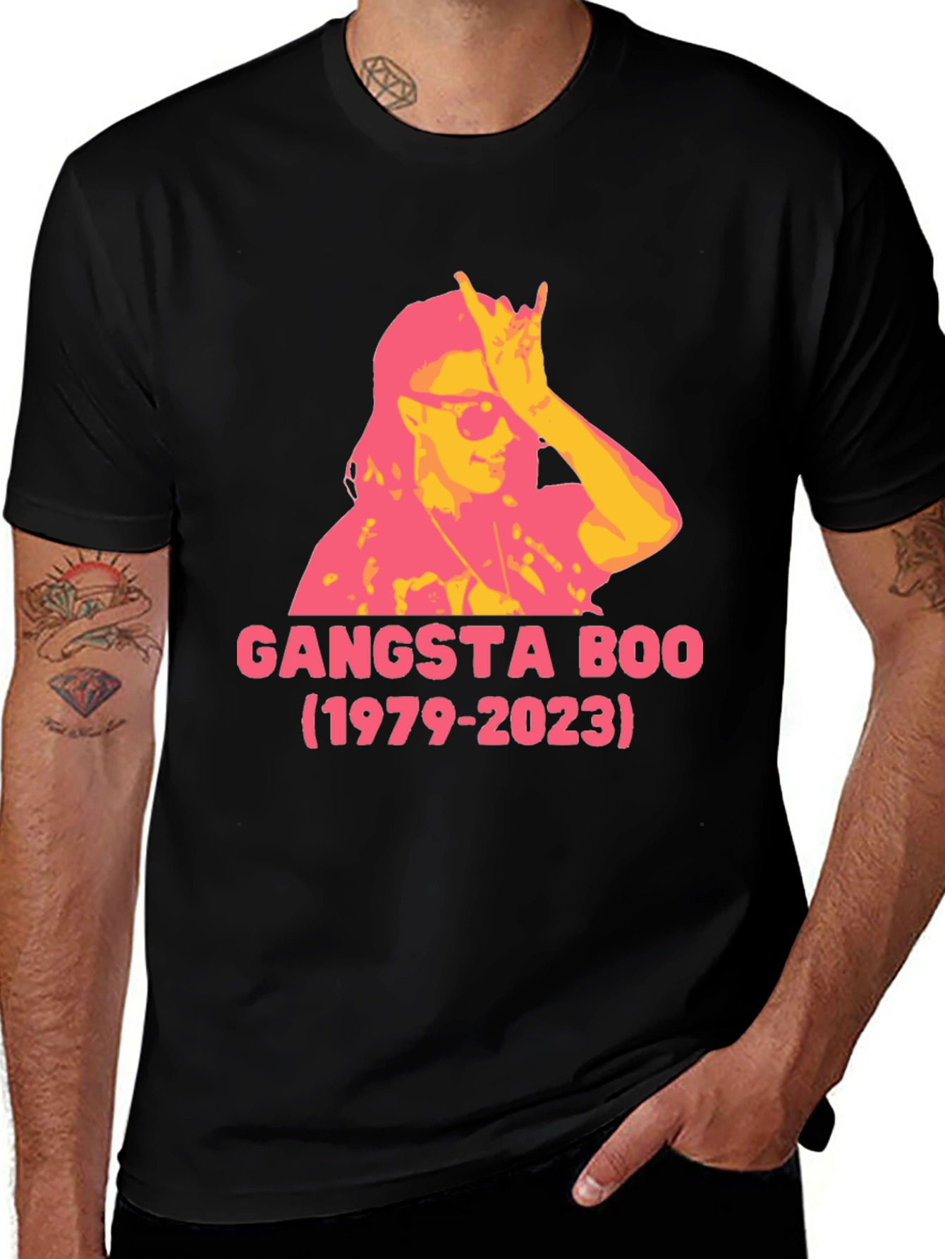 Gangsta Boo Tribute T-Shirt (1979-2023) - Black Cotton Tee