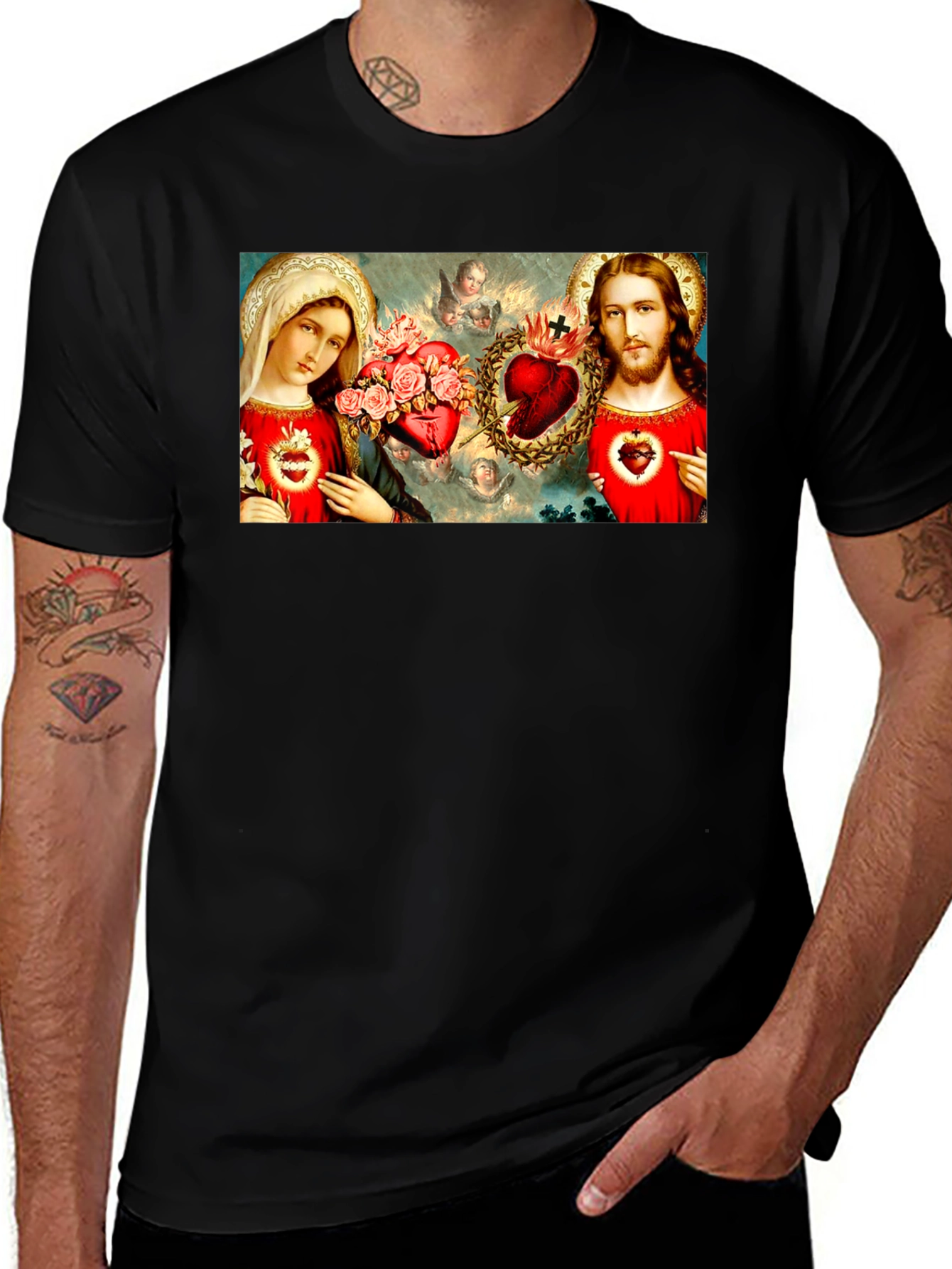 Variant 16 of Sacred Heart Black T-Shirt