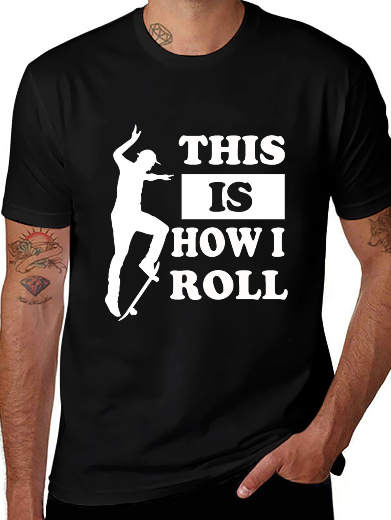 Variant 20 of This Is How I Roll Skateboarder Graphic T-Shirt
