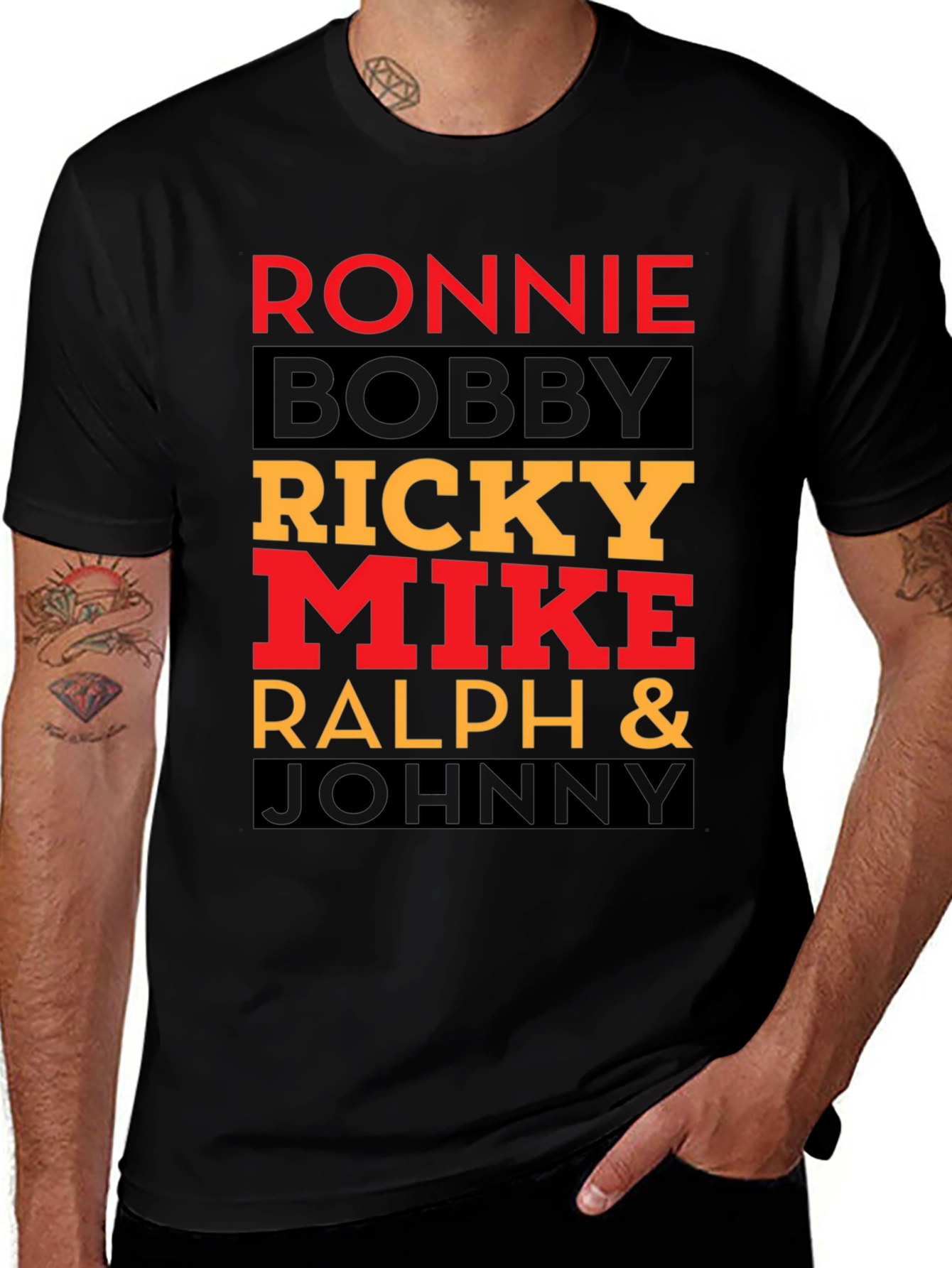 New Edition Tribute Tee - Ronnie Bobby Ricky Mike Ralph & Johnny