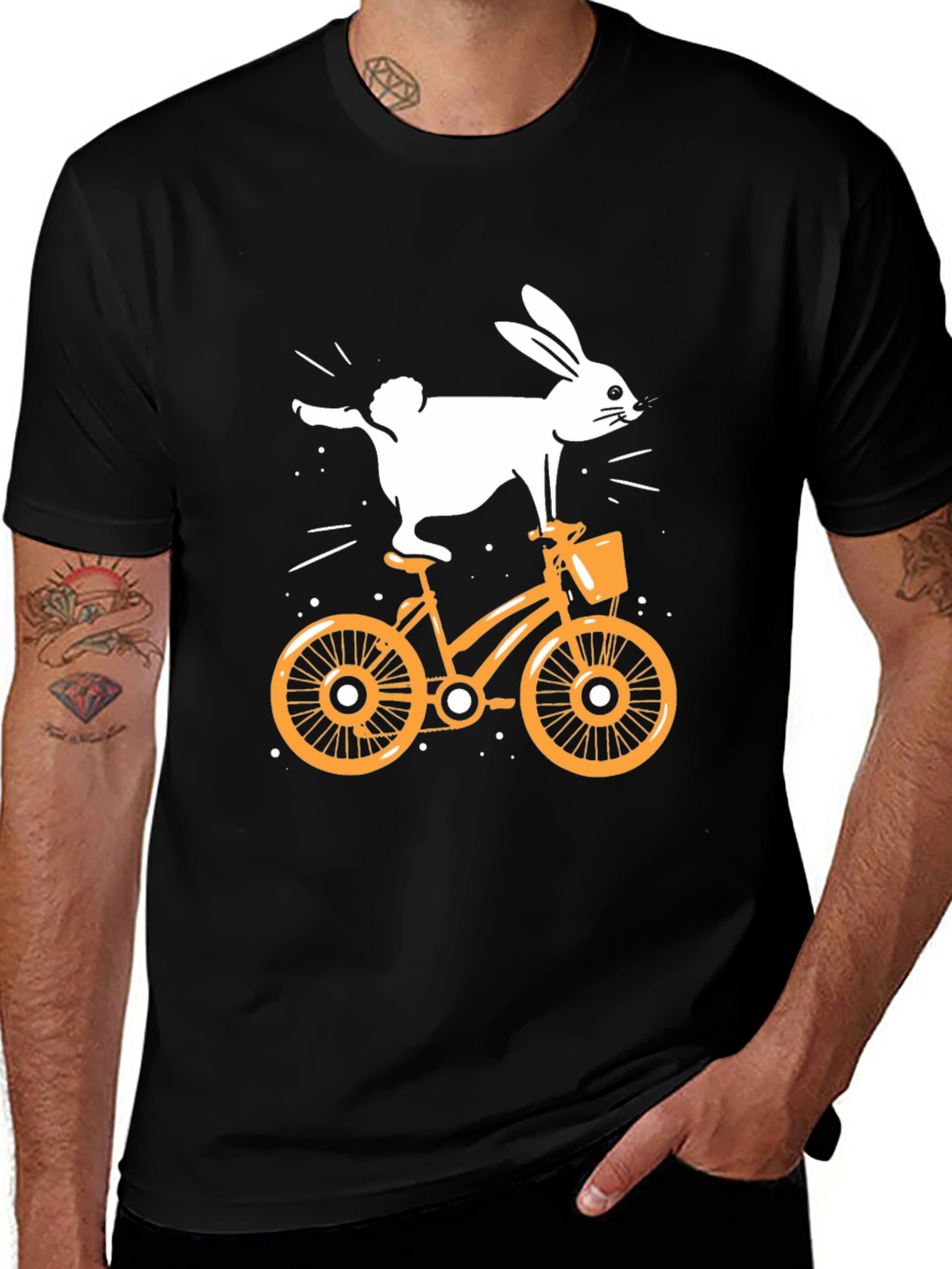 Variant 7 of Bunny Riding Bike Graphic Tee