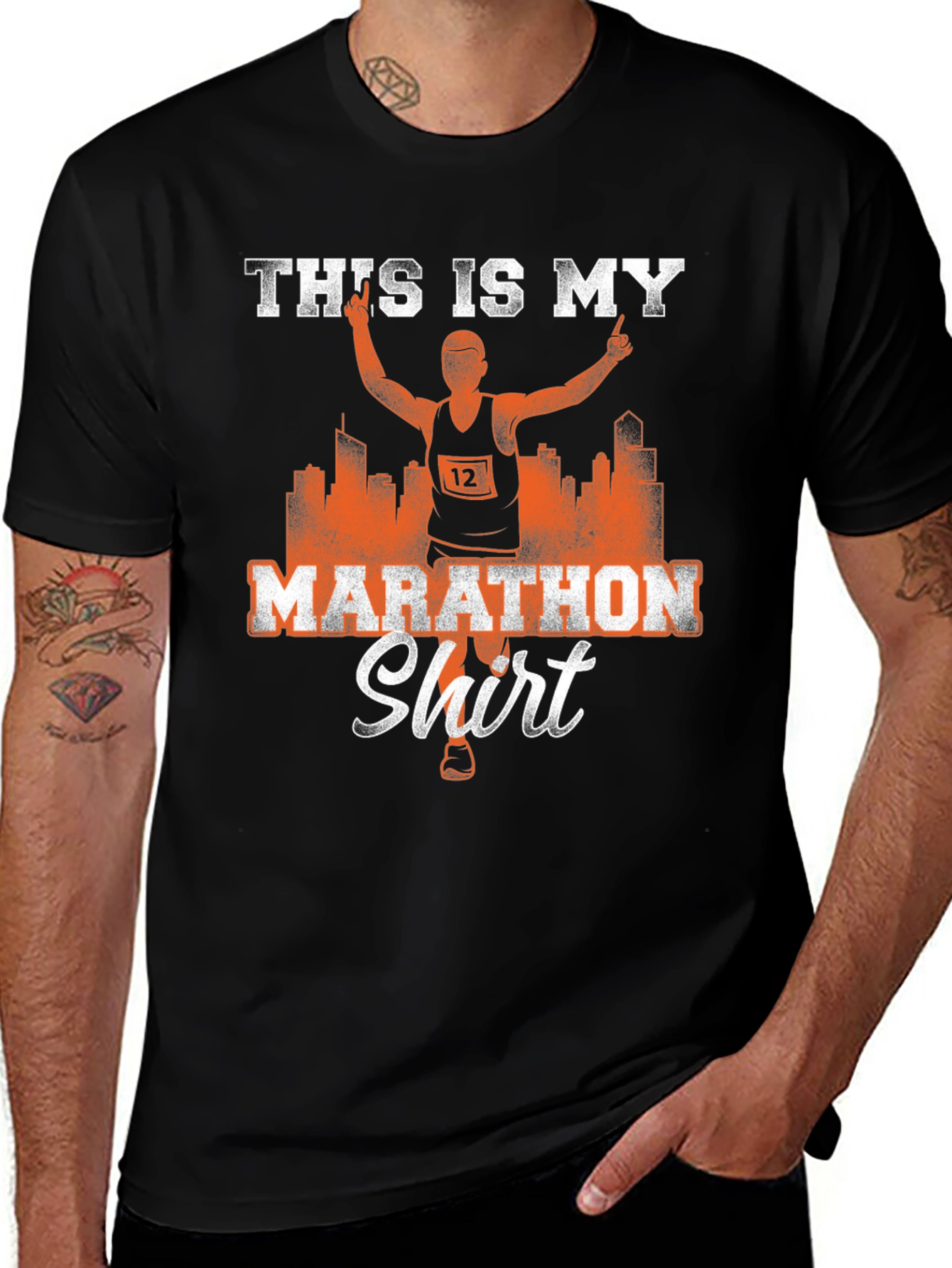 Variant 16 of Marathon Shirt - Runner's T-Shirt
