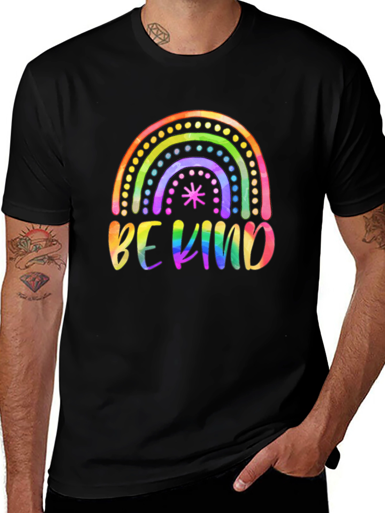 Variant 28 of Be Kind Rainbow Graphic Tee