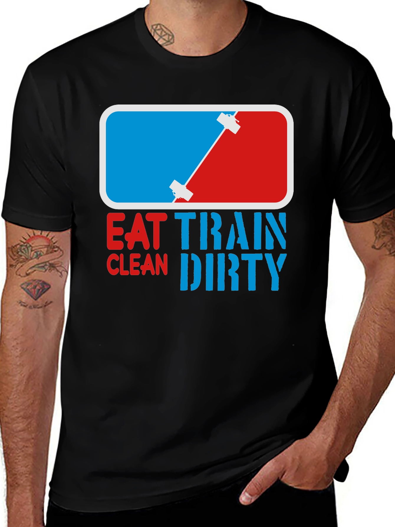 Variant 19 of Eat Train Clean Dirty Graphic T-Shirt