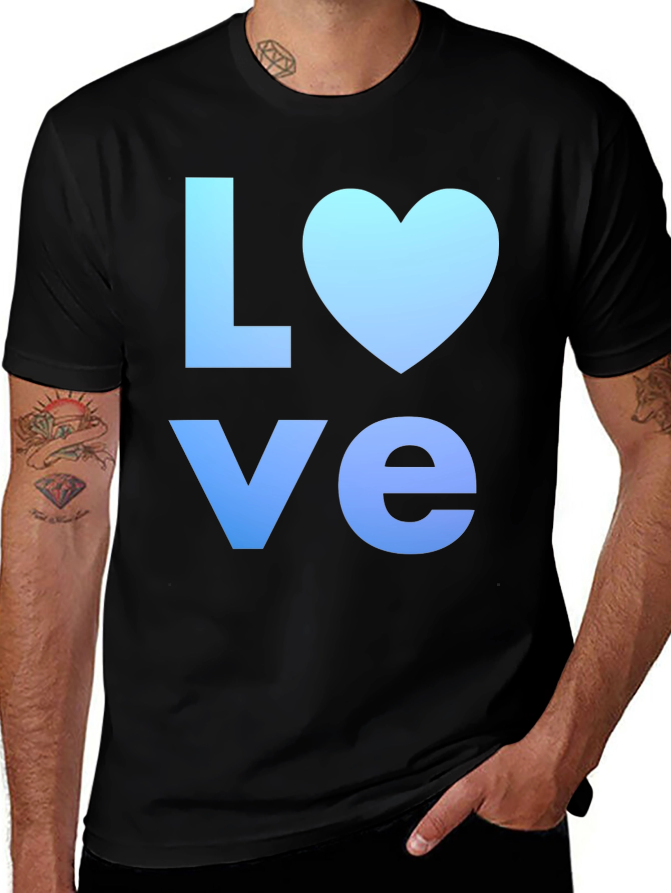 Variant 27 of Love Graphic T-Shirt - Soft Cotton Blend Casual Tee