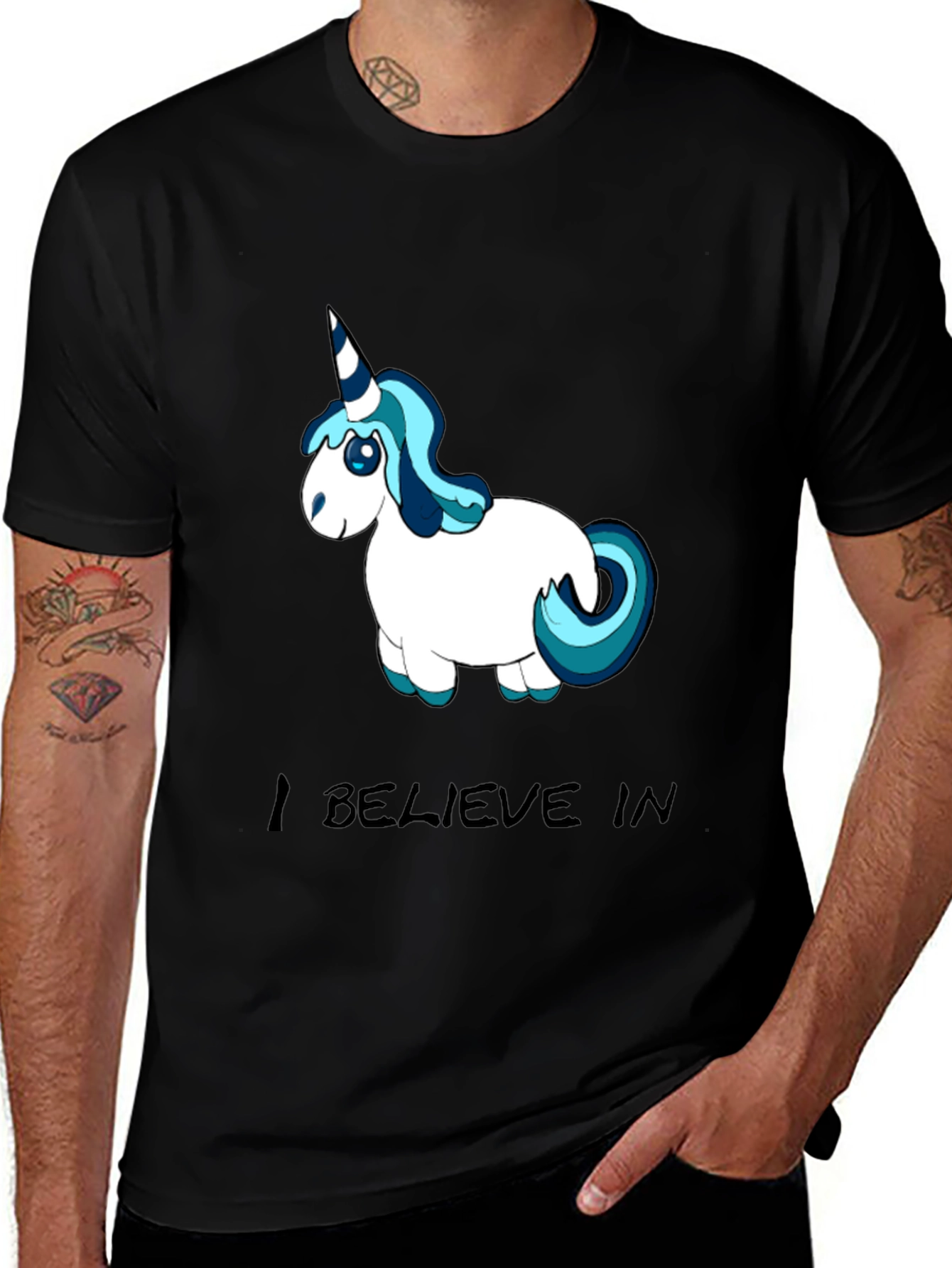 Variant 18 of I Believe In Unicorns Black T-Shirt