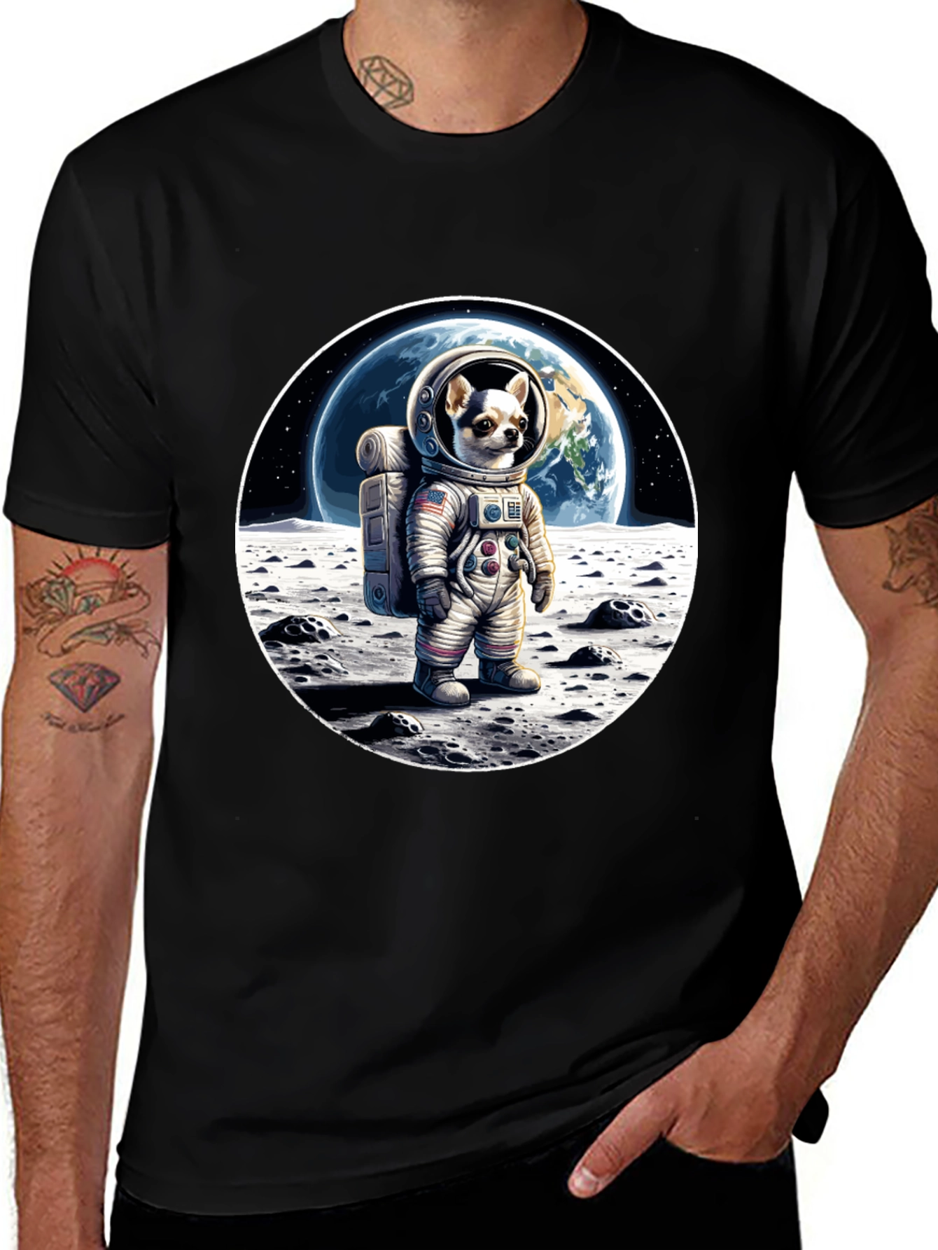 Variant 25 of Dog Astronaut Graphic Tee