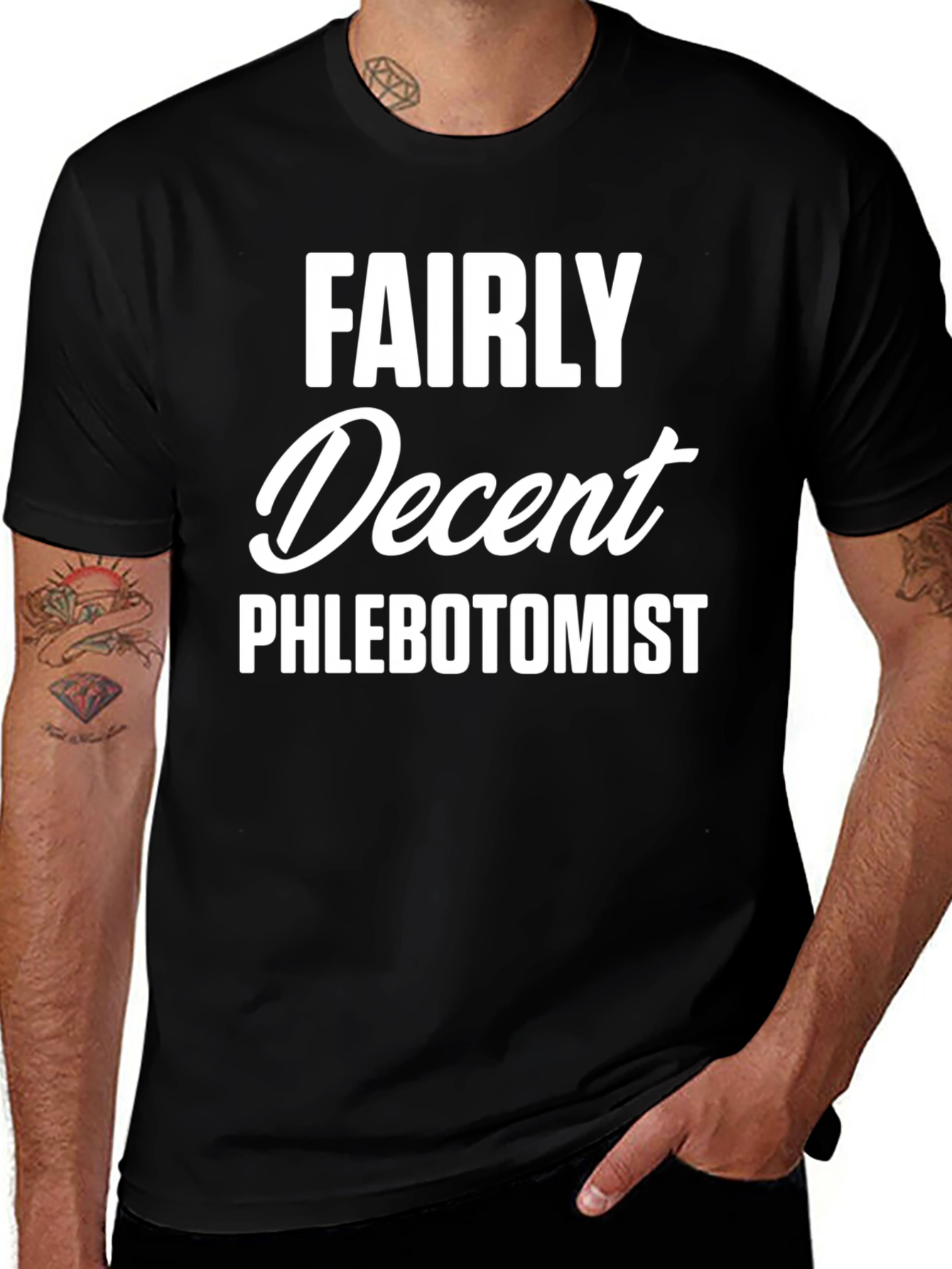 Variant 18 of Fairly Decent Phlebotomist Funny T-Shirt