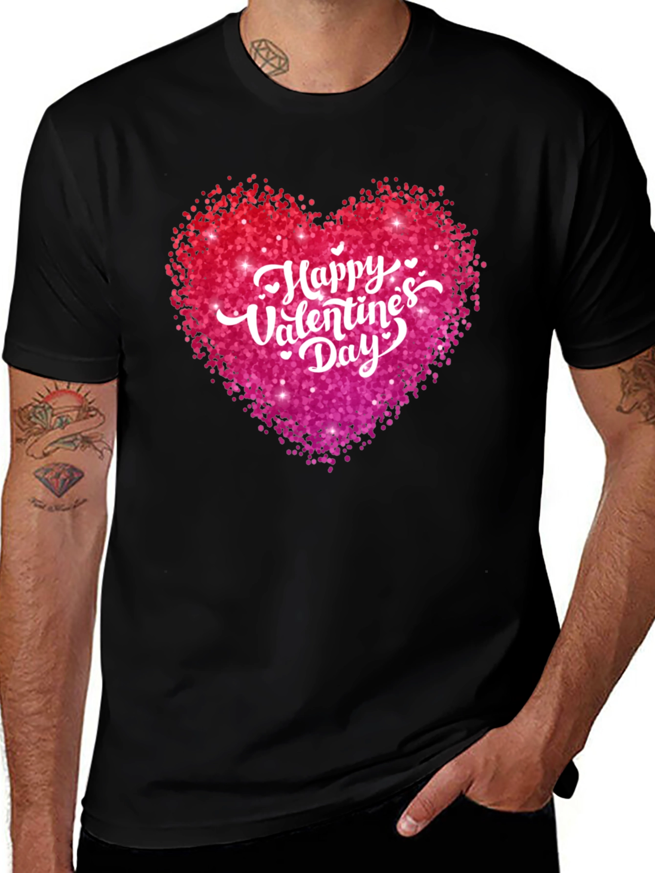 Happy Valentine's Day Heart Graphic T-Shirt