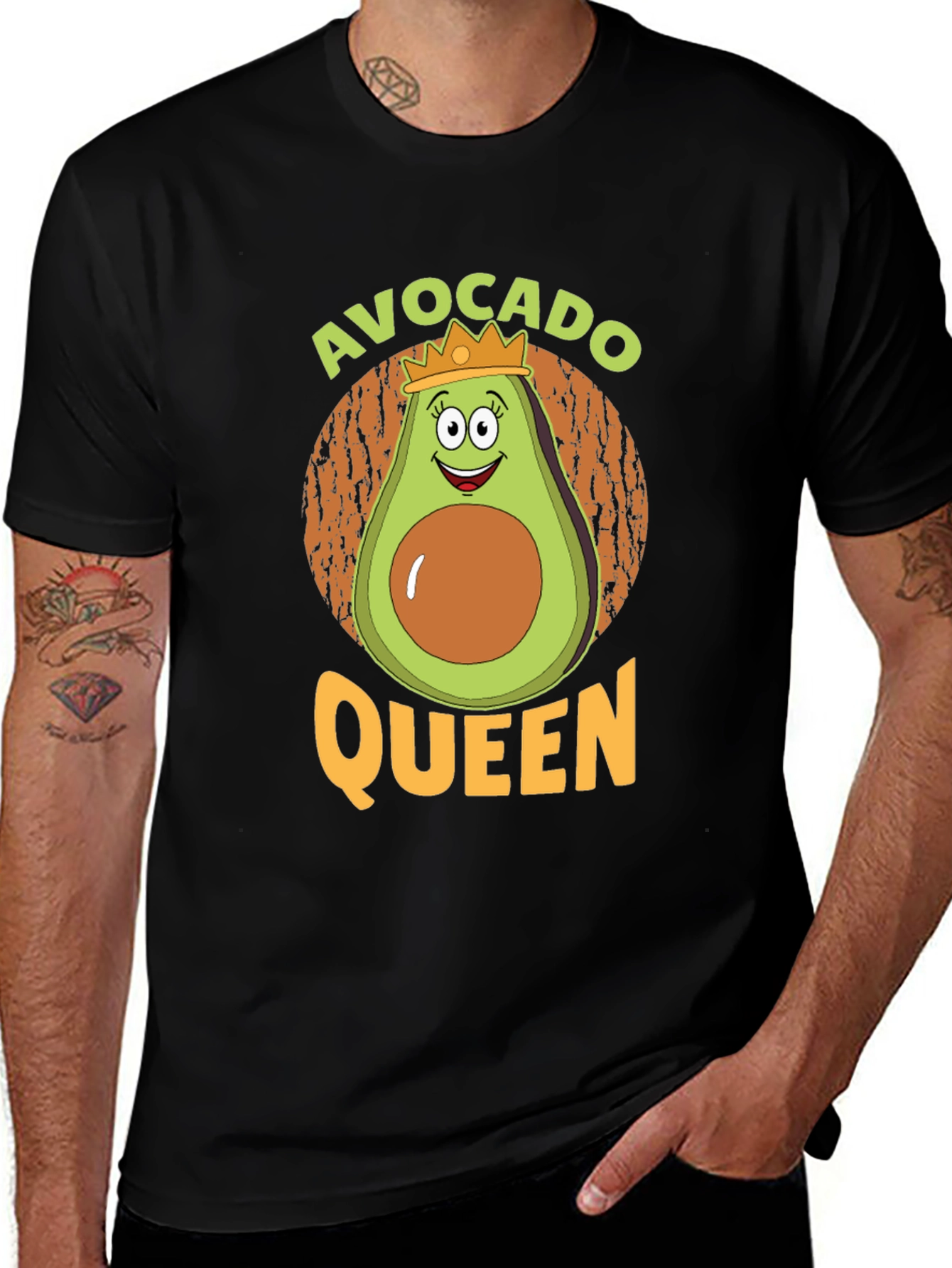 Variant 24 of Avocado Queen Graphic Tee - Funny Fruit T-Shirt