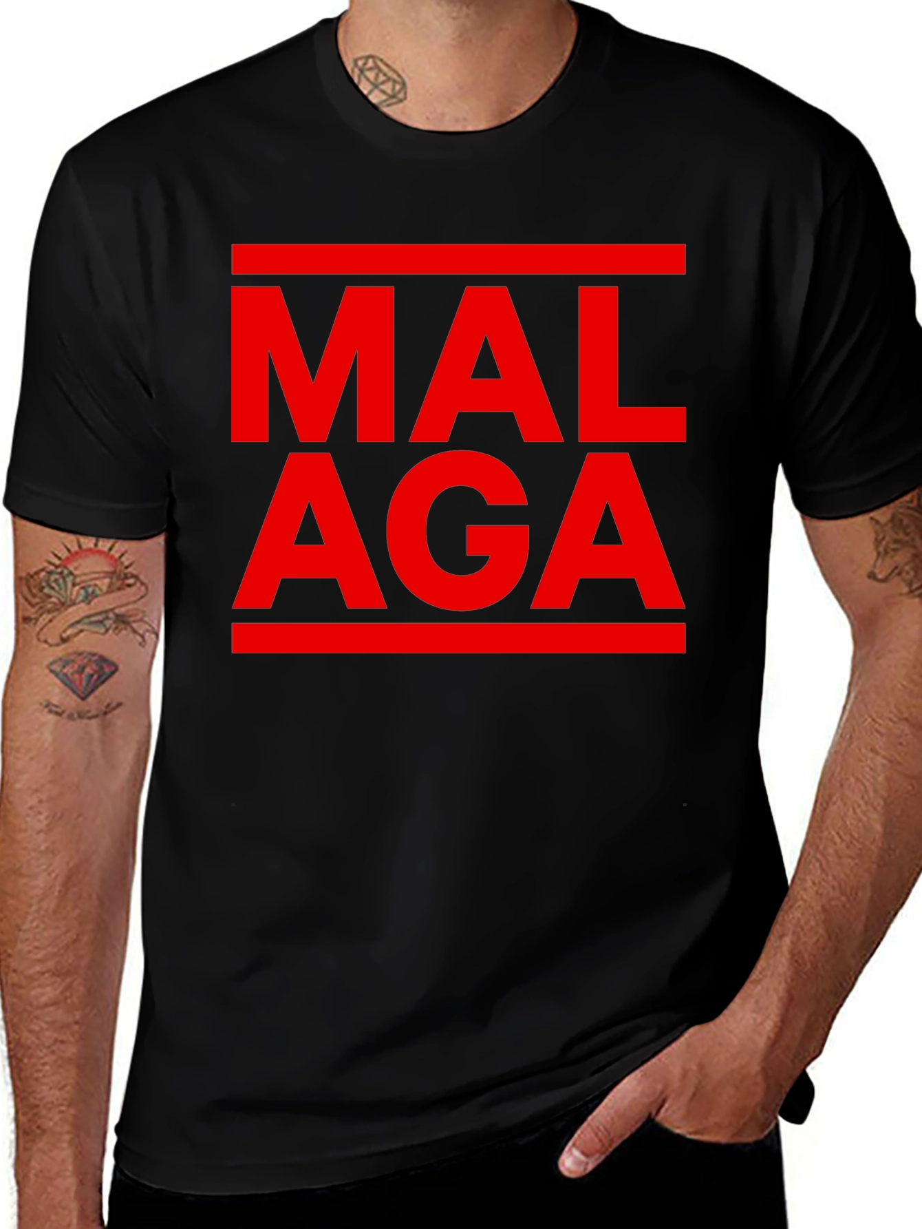 Malaga Graphic Tee - Stylish City Pride T-Shirt