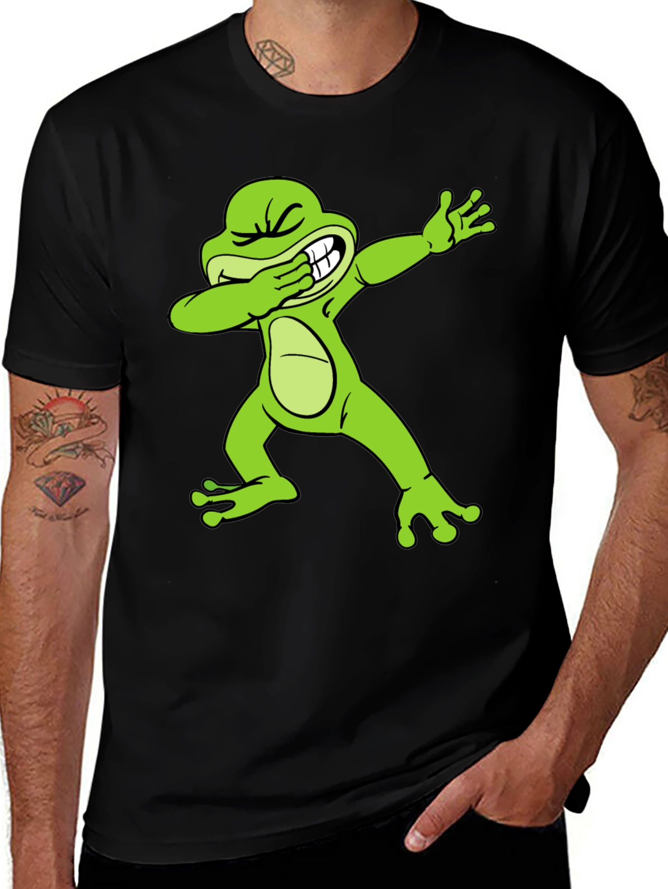 Variant 21 of Dabbing Frog T-Shirt - Funny Cartoon Tee