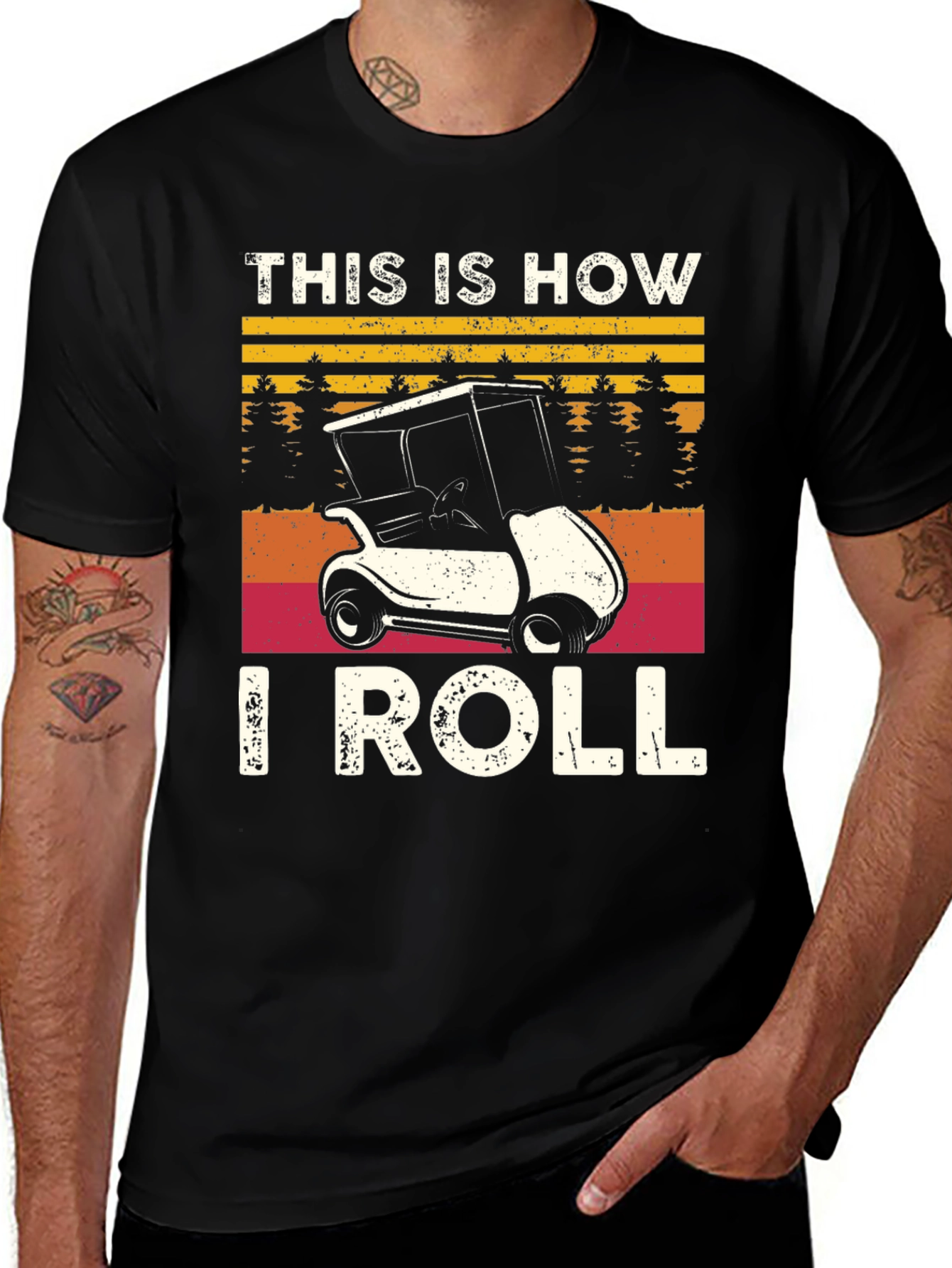 Black This Is How I Roll Golf T-Shirt main image
