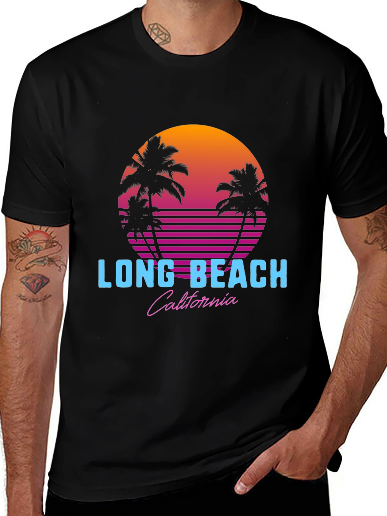 Variant 29 of Retro Long Beach California T-Shirt