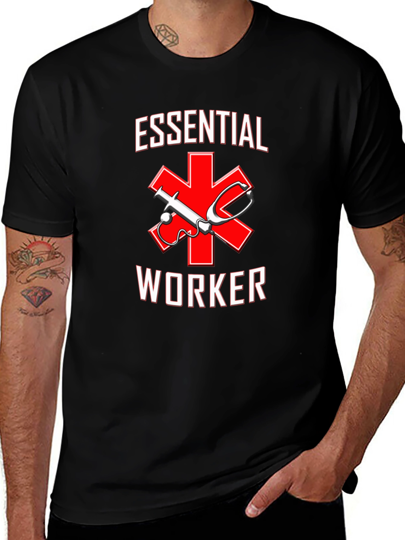 Variant 7 of Essential Worker Graphic T-Shirt