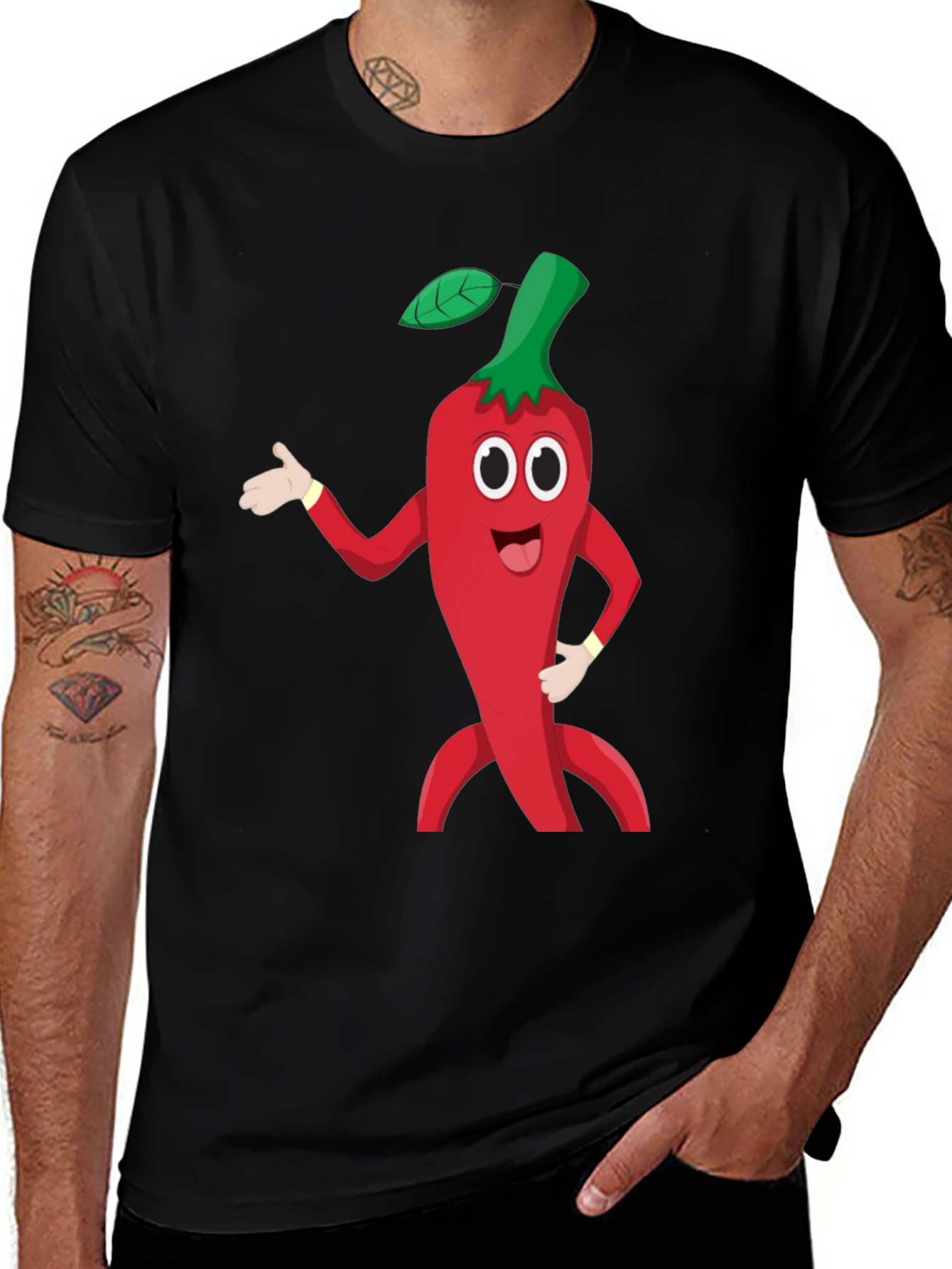 Variant 23 of Chili Pepper Cartoon Graphic T-Shirt