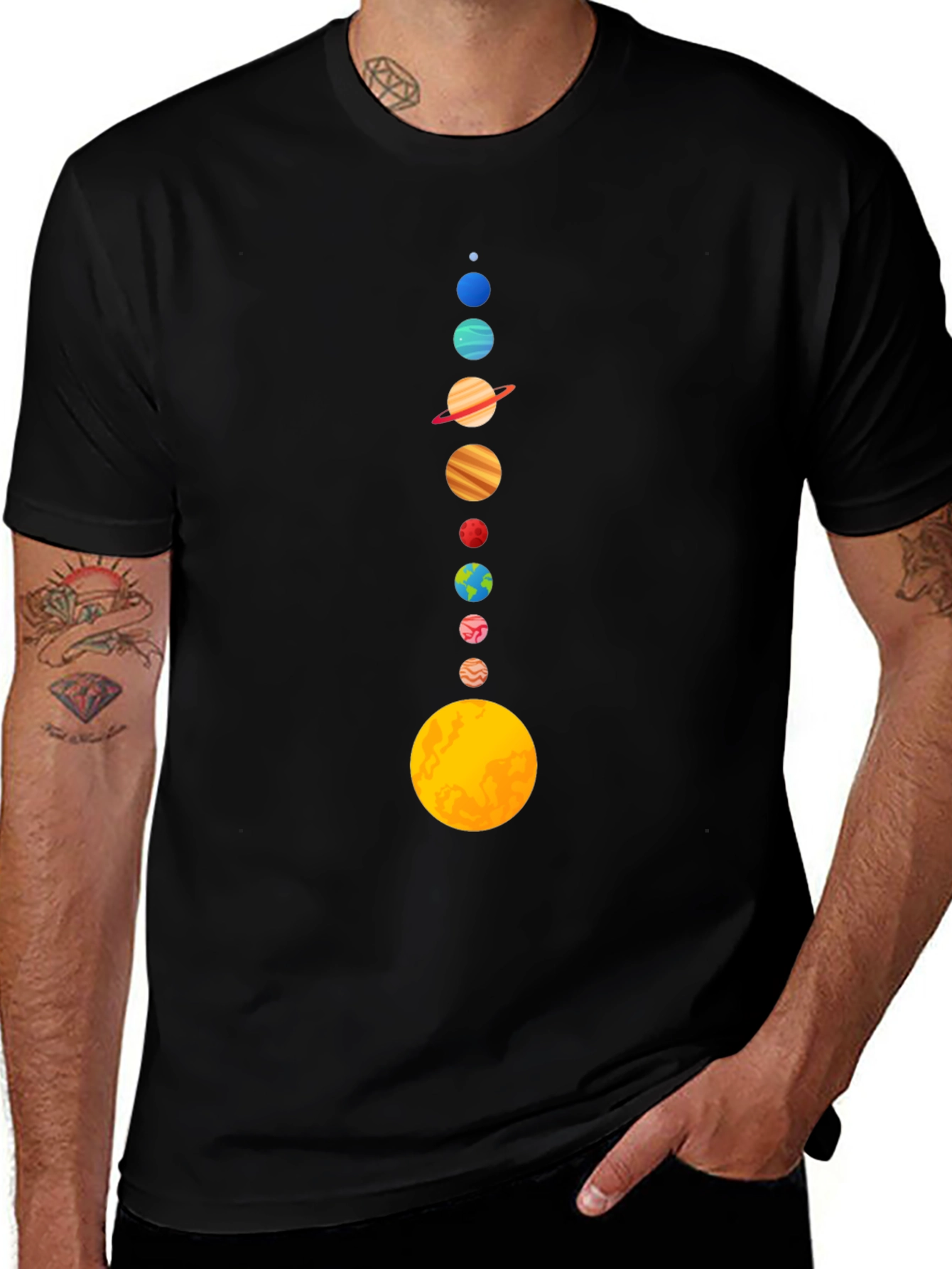 Variant 26 of Solar System Planets Graphic Tee
