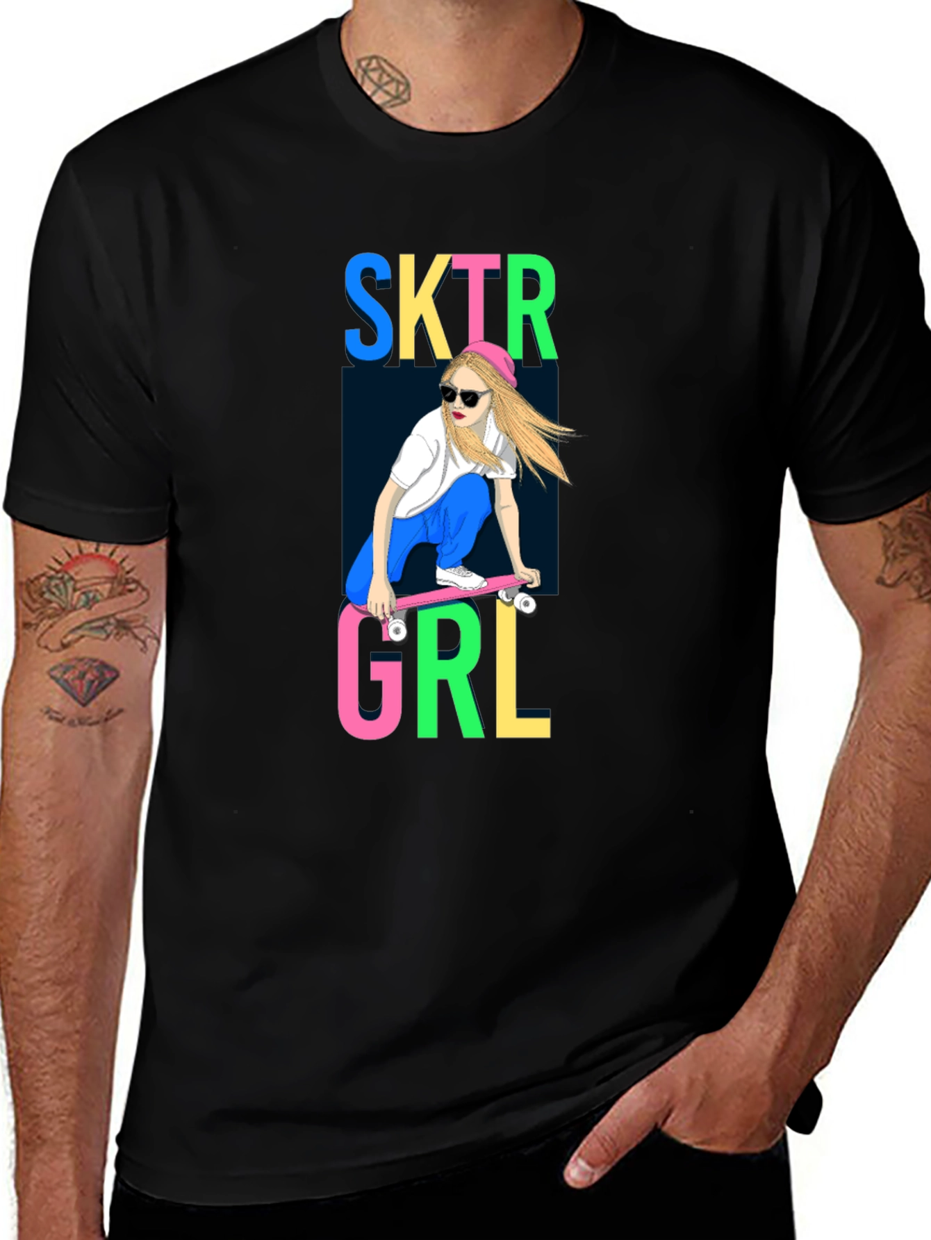 Variant 27 of Skater Girl Graphic Tee - Cool & Casual Style