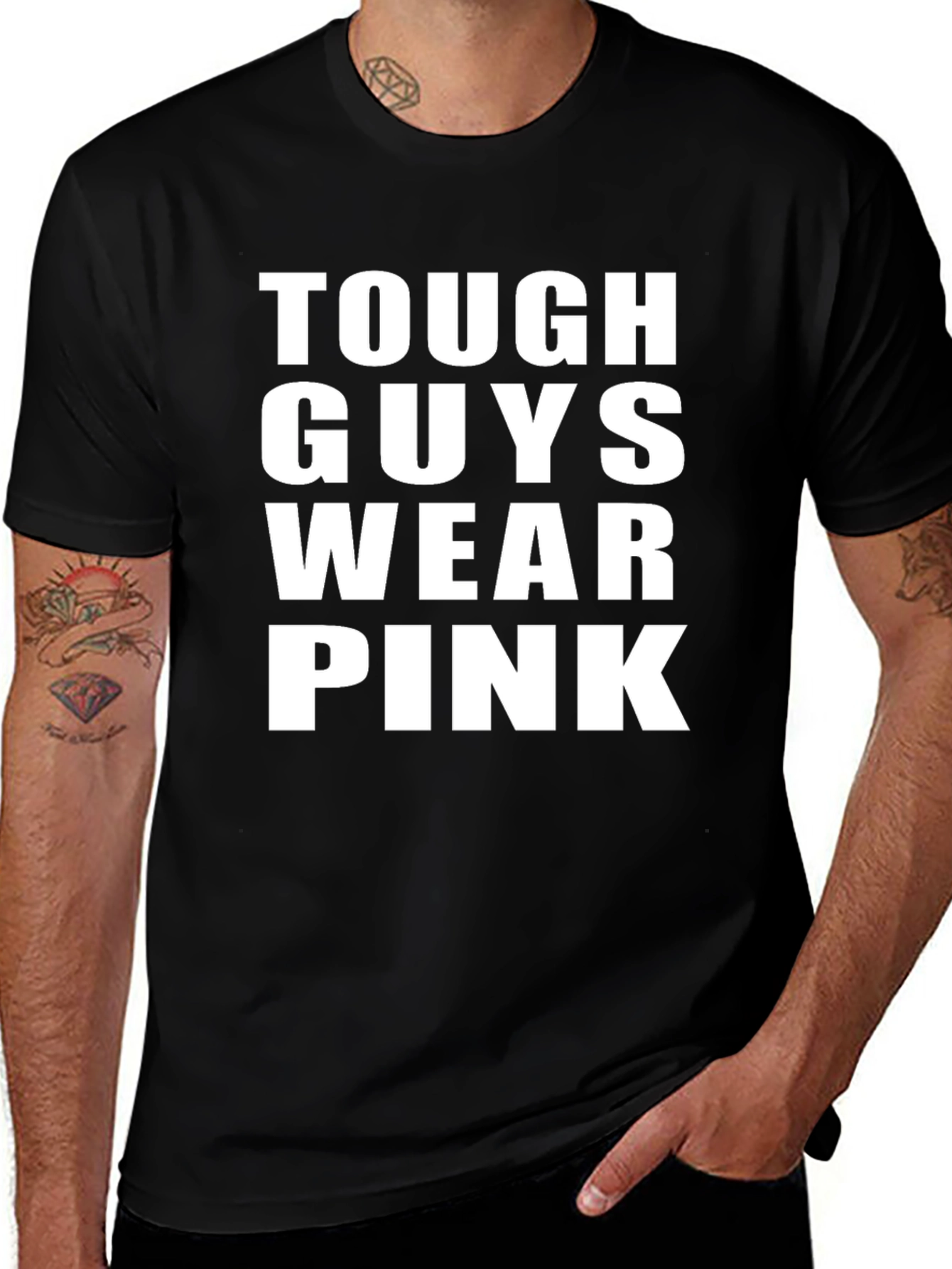 Variant 7 of Tough Guys Wear Pink Graphic T-Shirt