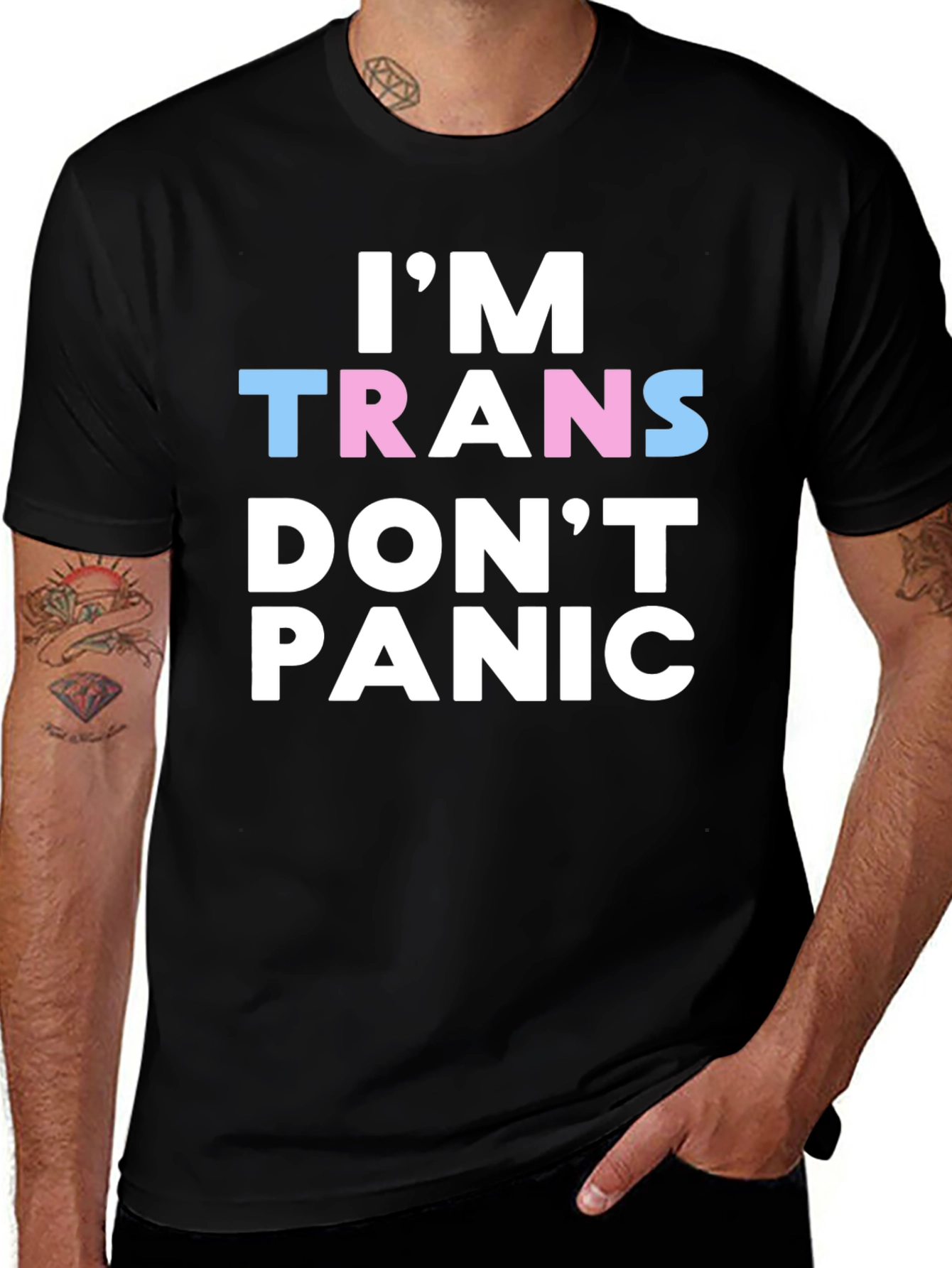 Variant 16 of I'm Trans Don't Panic T-Shirt