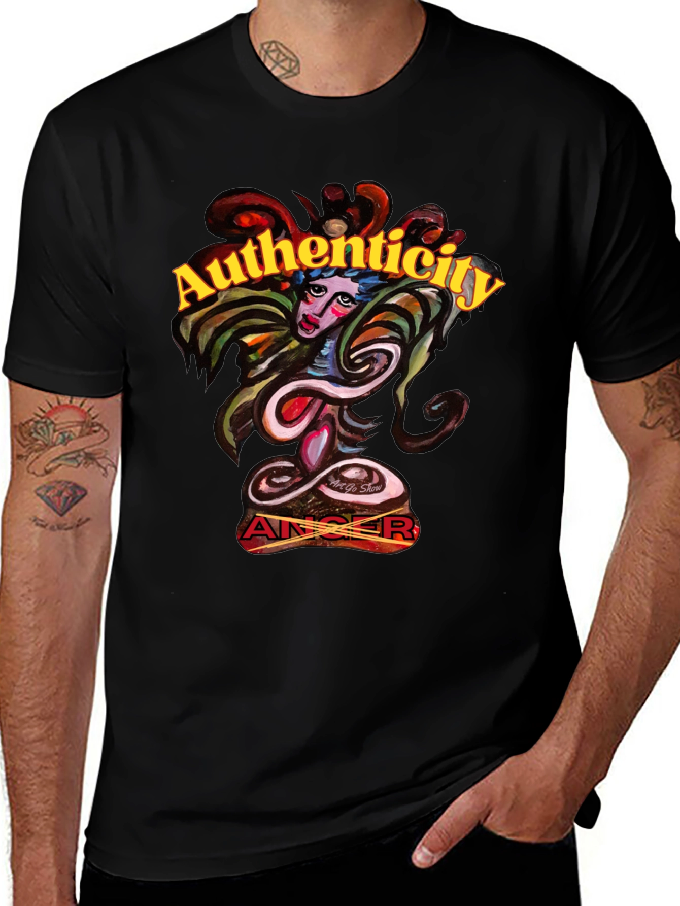 Variant 13 of Authenticity Graphic Tee - Artistic Design