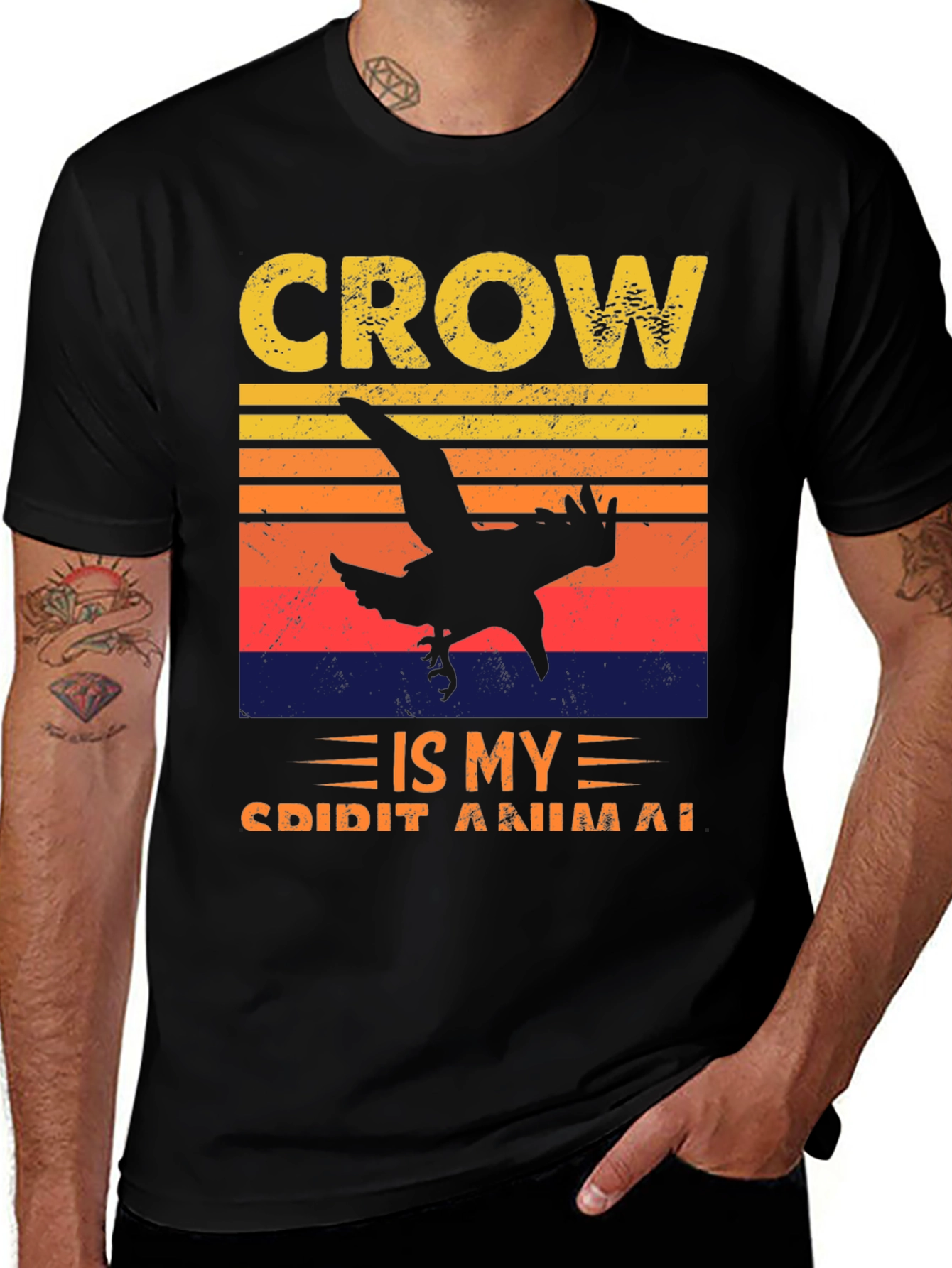 Variant 10 of Crow is My Spirit Animal Graphic Tee