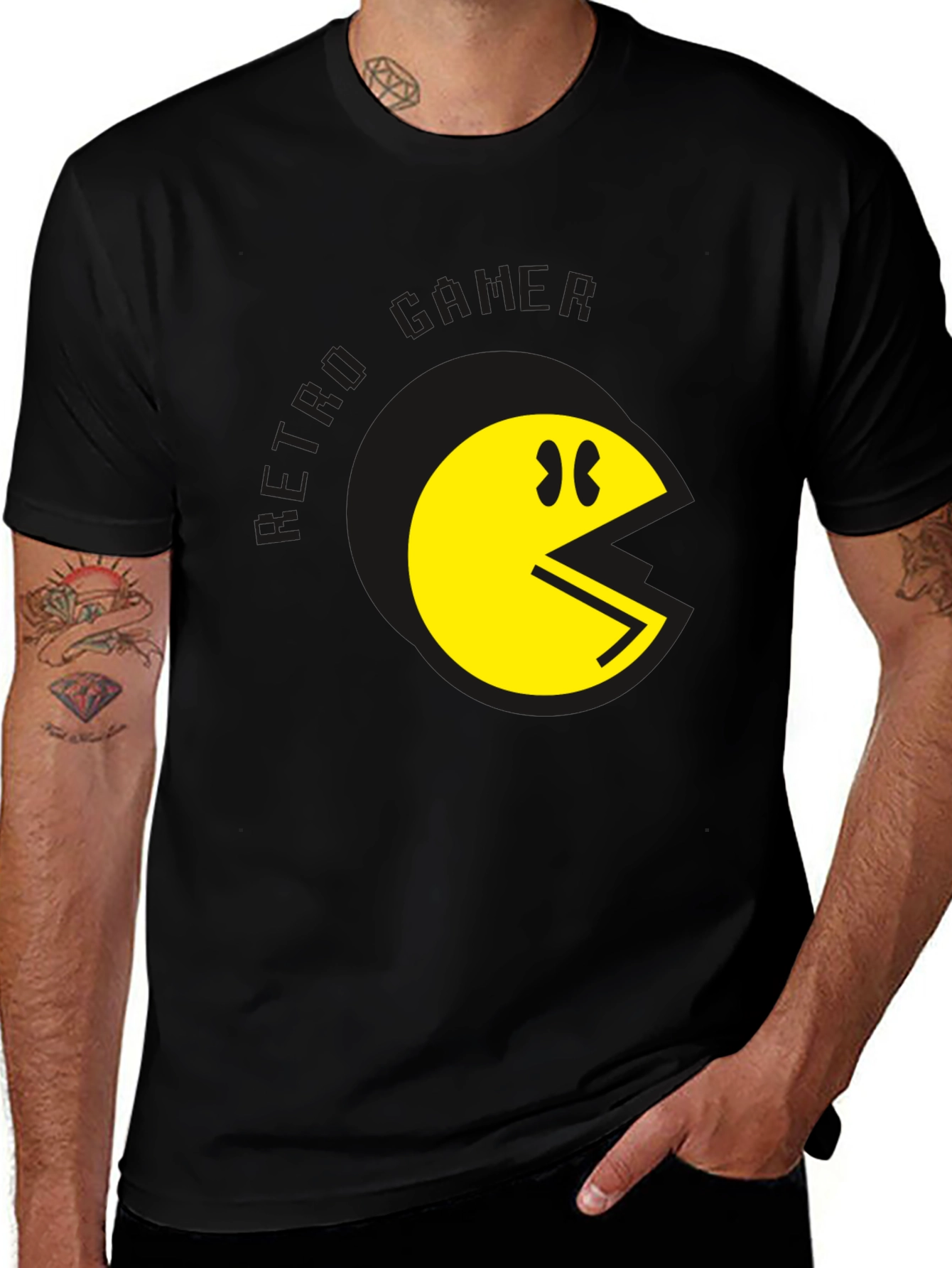 Retro Gamer Pac-Man Graphic T-Shirt