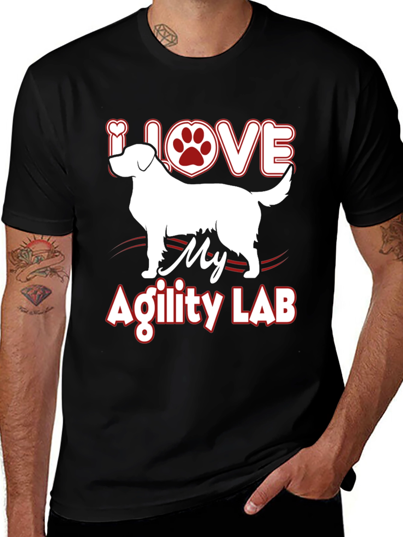Variant 4 of I Love My Agility Lab Dog T-Shirt