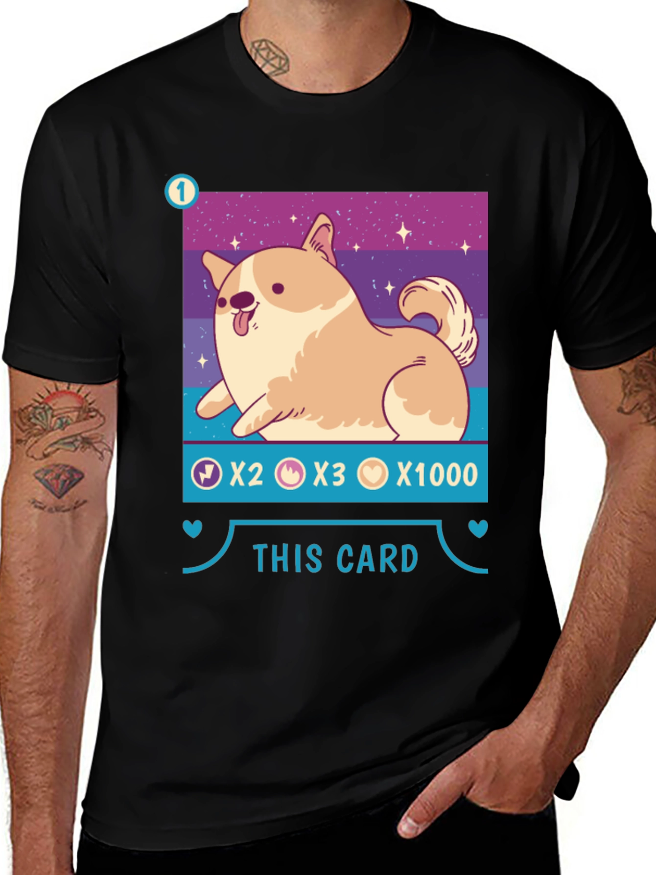 Variant 8 of Corgi Card Game T-Shirt - Cute & Stylish!