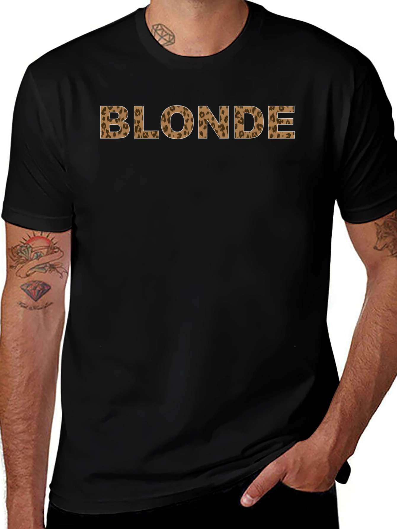 Variant 23 of Blonde Leopard Print T-Shirt - Stylish & Trendy