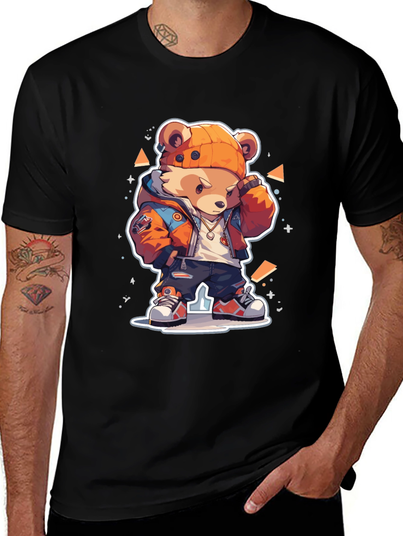 Variant 23 of Urban Bear Graphic Tee - Trendy Cartoon Style