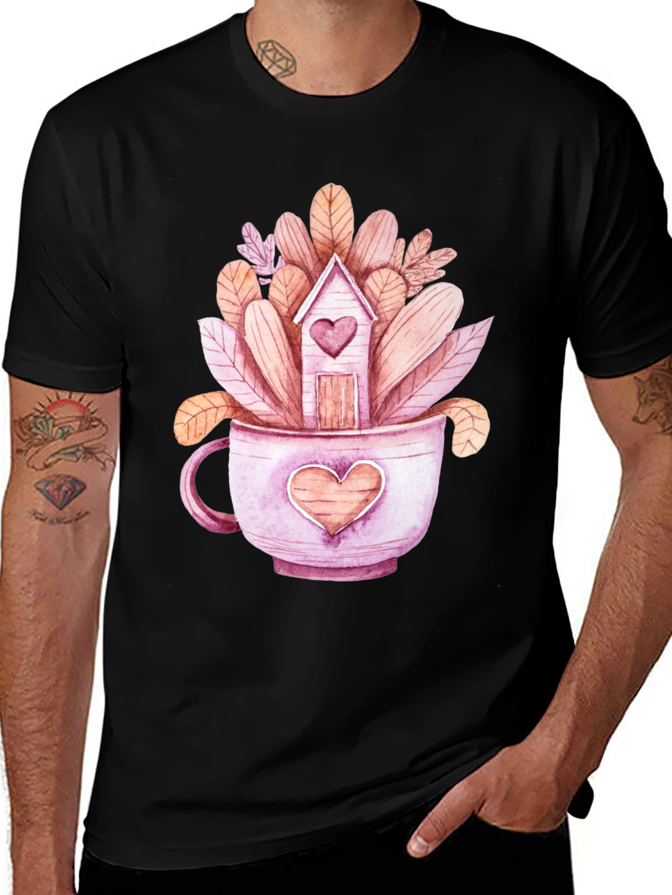 Variant 8 of Heart Home Tea Cup T-Shirt