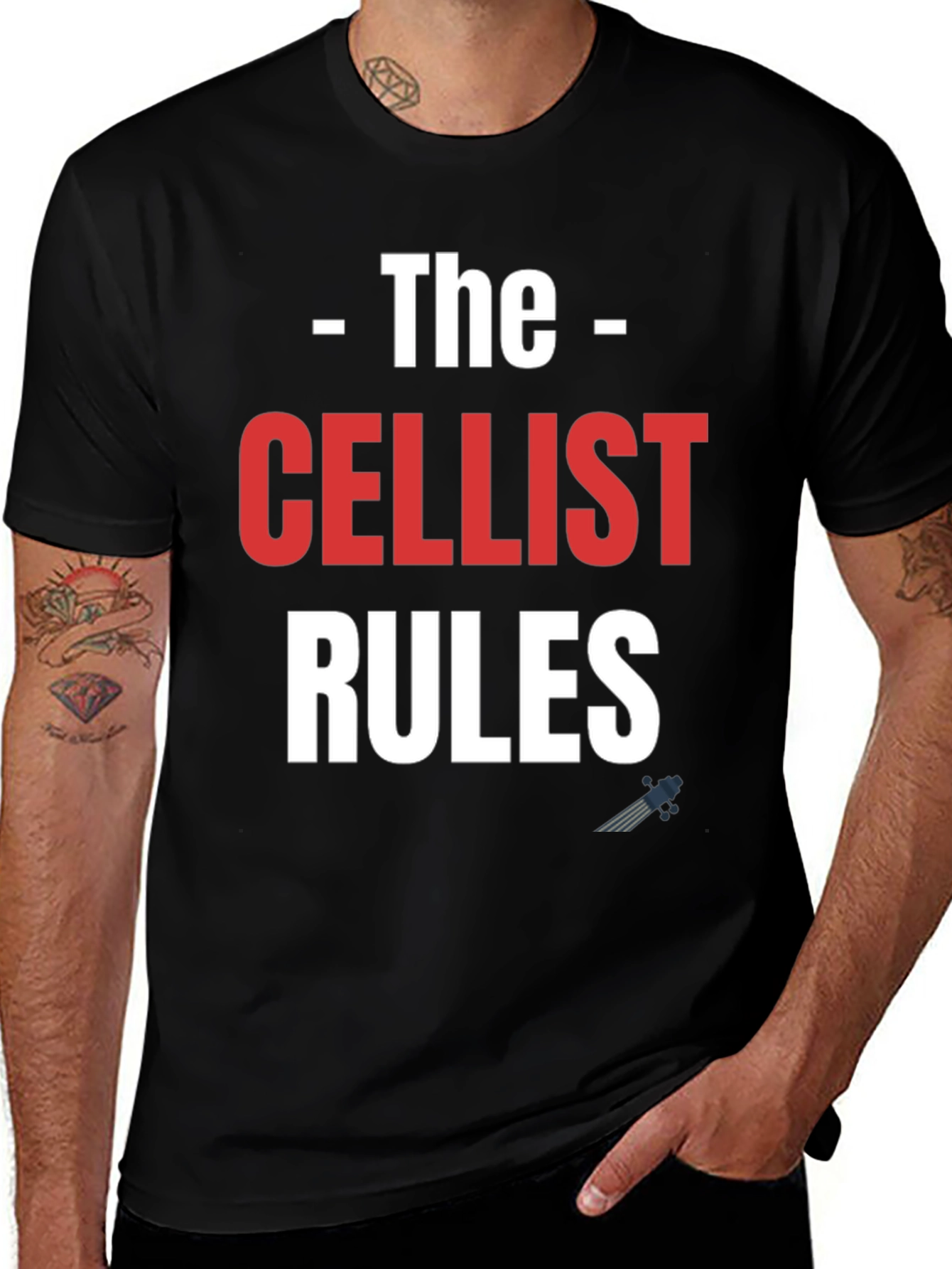Variant 6 of The Cellist Rules T-Shirt | Music Lover Tee