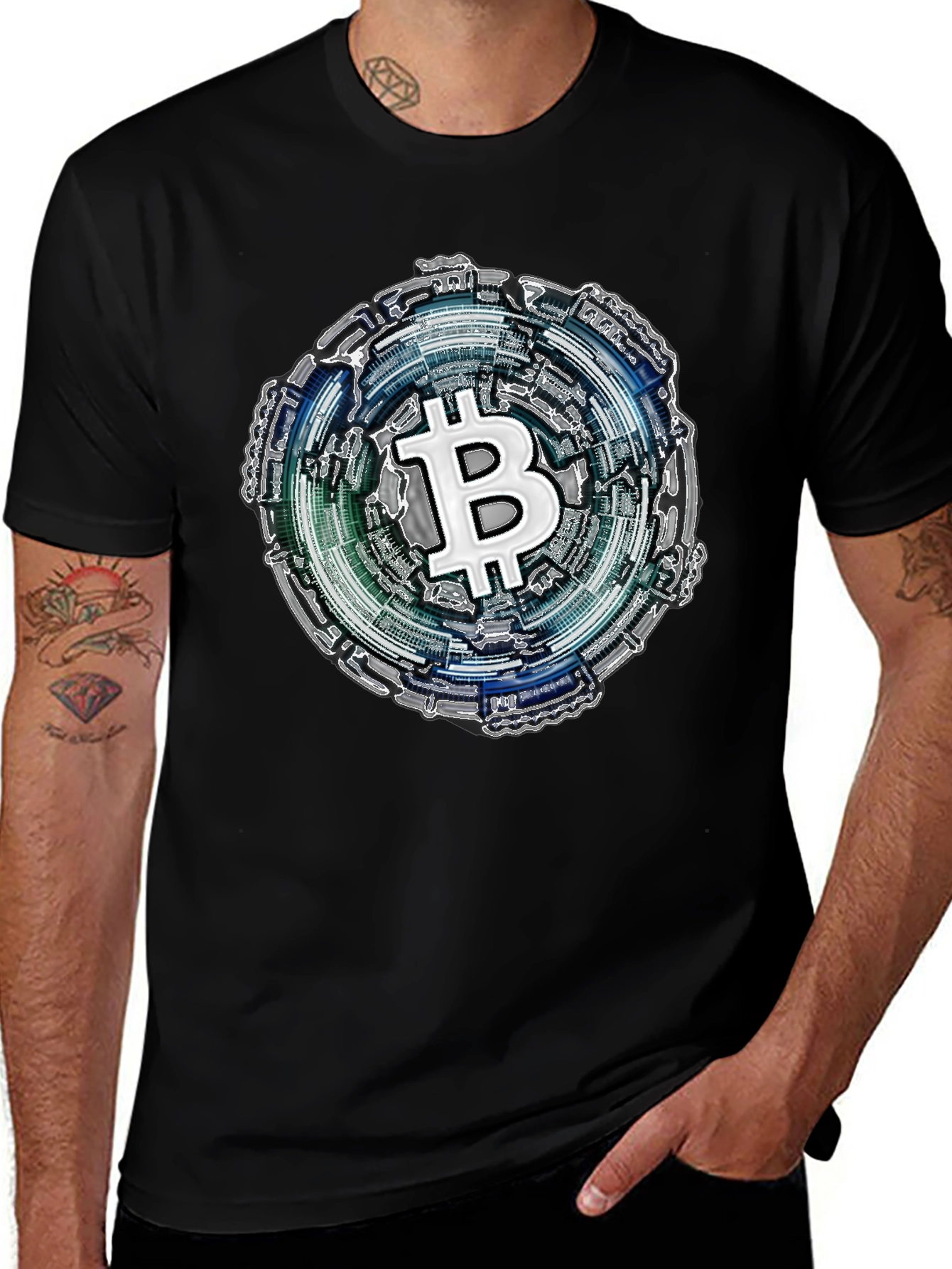 Variant 19 of Bitcoin Crypto T-Shirt - Black