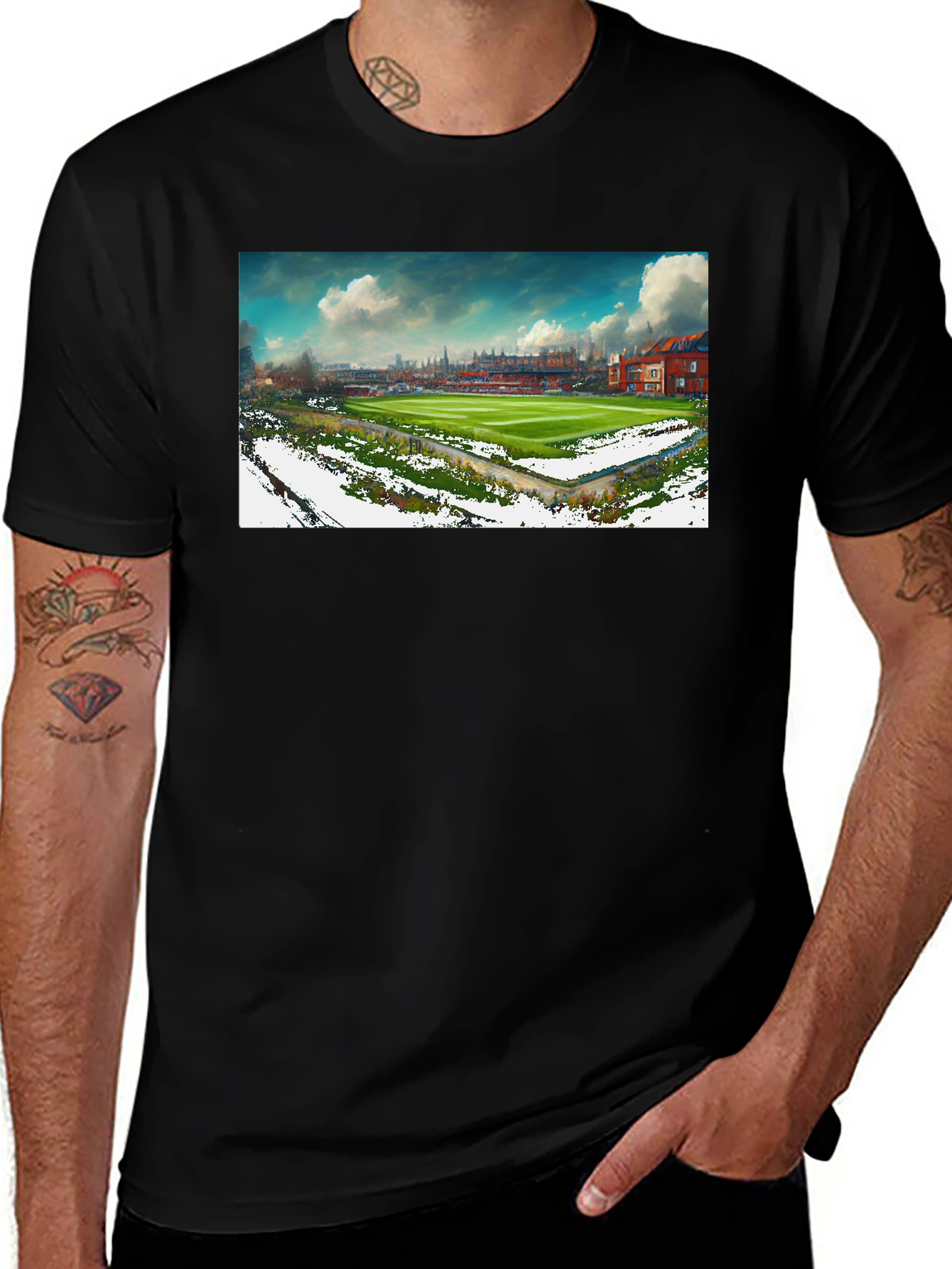Variant 21 of Stadium Print Black T-Shirt