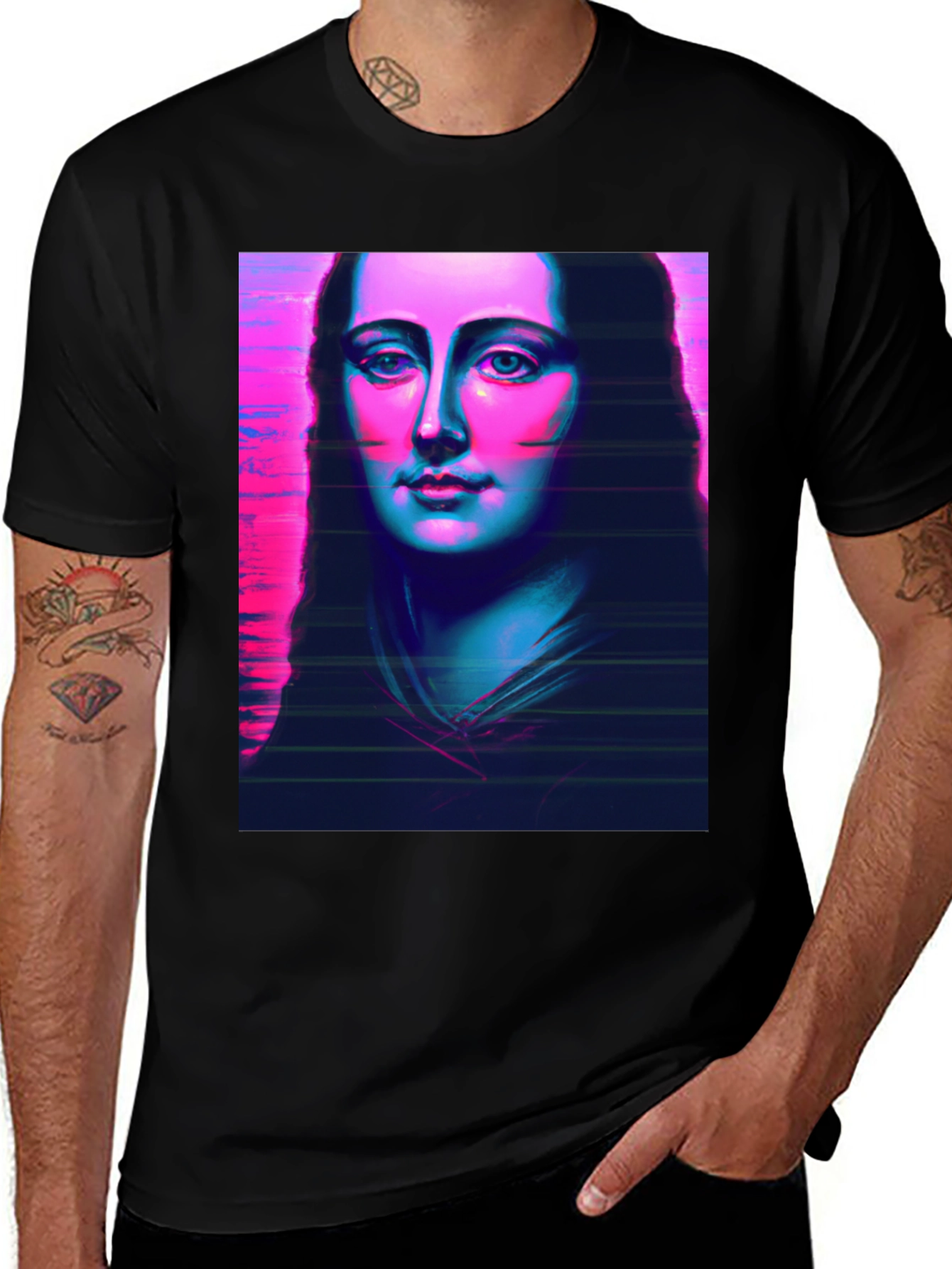 Variant 19 of Vaporwave Madonna Graphic Tee - Retro Style