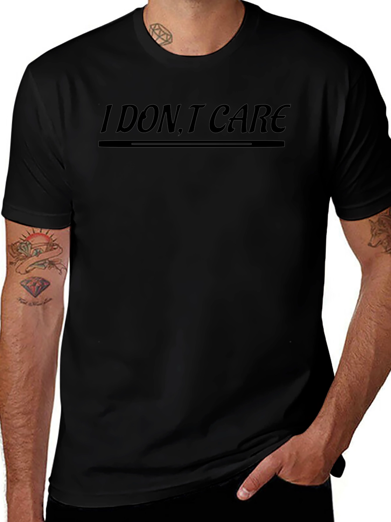 Variant 23 of I DON,T CARE Graphic Tee - Casual Short Sleeve T-Shirt